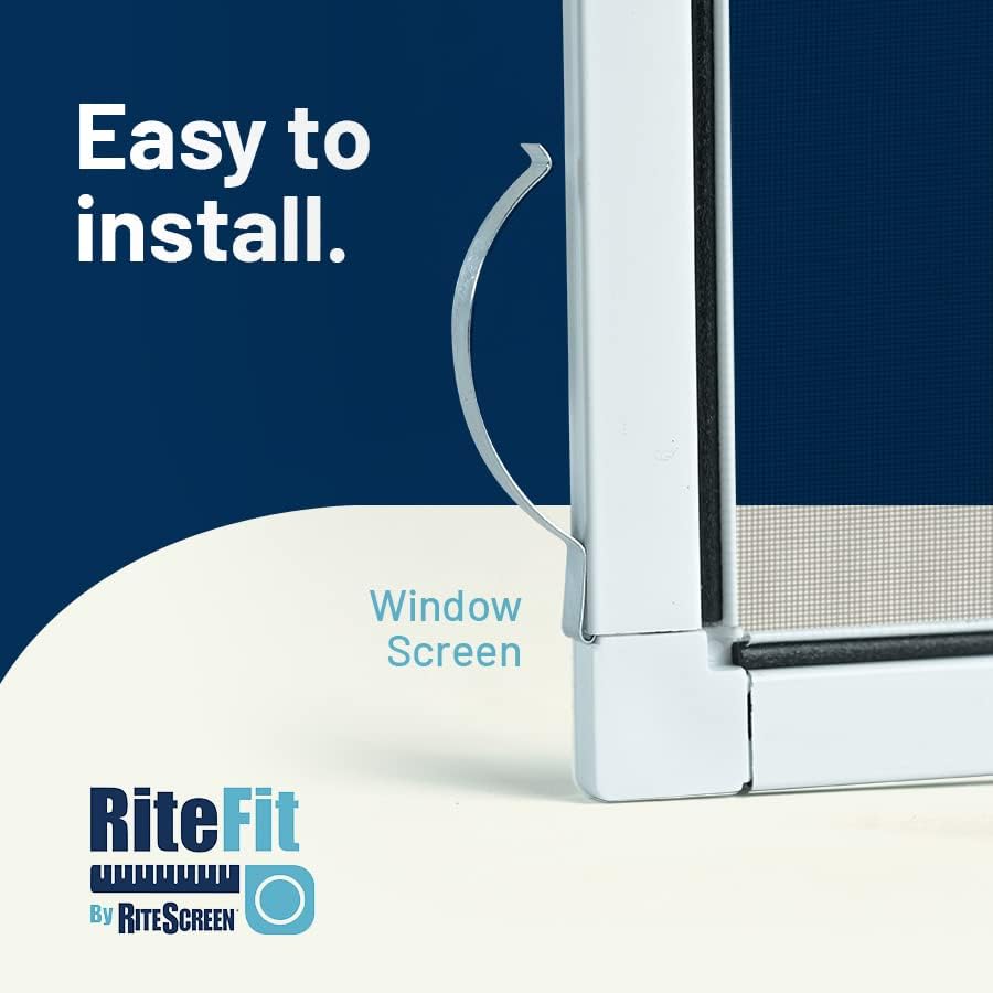 Window Screen Replacement Kit, 36", 48" and 60" Window Frames, White or Bronze, with Screen Mesh Roll. Easy Installation!