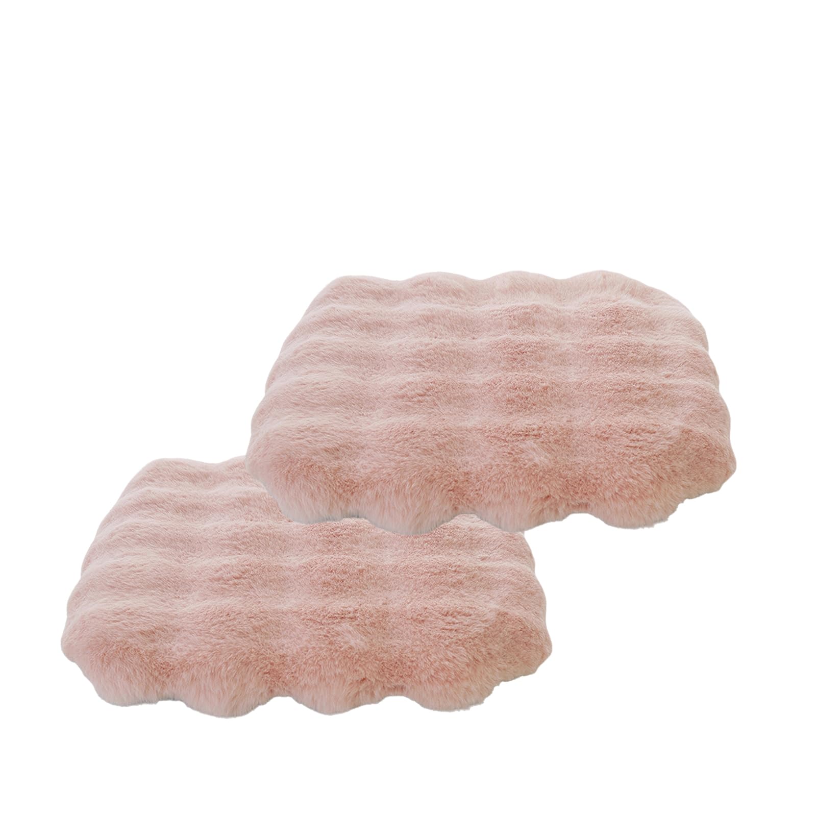 Lifup Round Chair Pads Memory Foam Seat Cushion Soft Cozy Plush Non Slip Thick Pad with Ties and Removable Cover for Dining Room, Office Pink 2 14 x 14 Inch