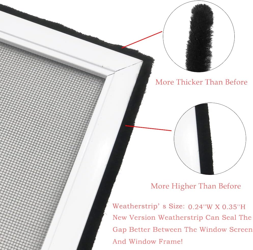 FLYZZZ Expandable Window Screen Large Adjustable Window Screens 19.8''H X 28-52‘’W 5 Pack Replacement Window Screen for Window