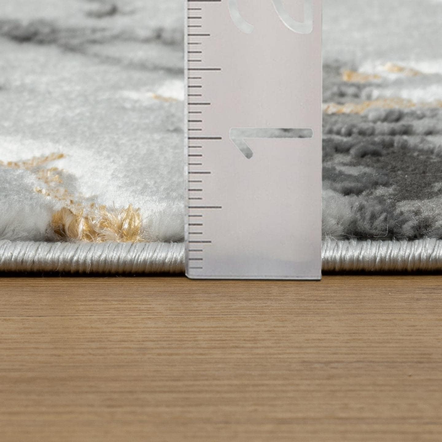 LUXE WEAVERS Ivory Gold 8x10 Marble Abstract Area Rug
