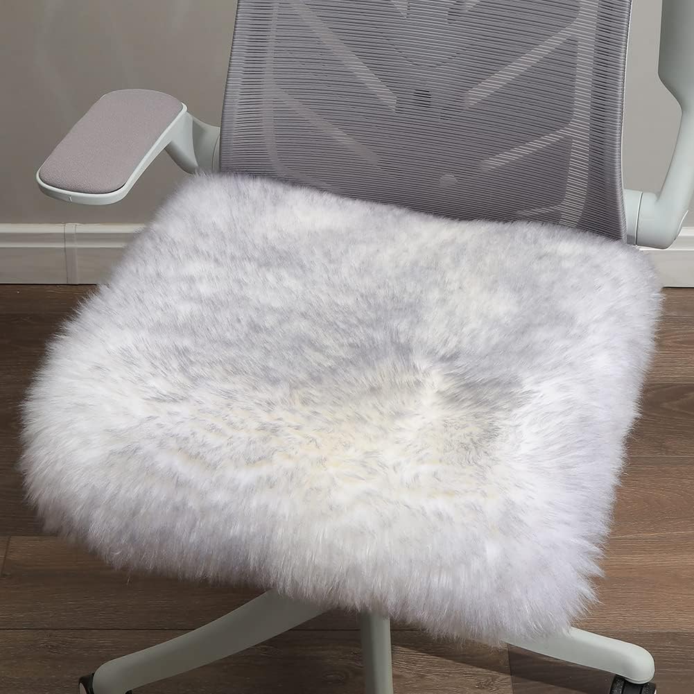 LLB Sheepskin Chair Pads - Office & Dining Room Chair Cushion - Tan, 16.5" Round (Pack of 1)