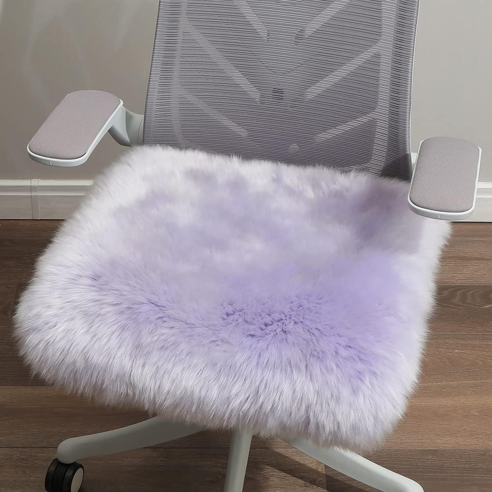 LLB Sheepskin Chair Pads - Office & Dining Room Chair Cushion - Tan, 16.5" Round (Pack of 1)