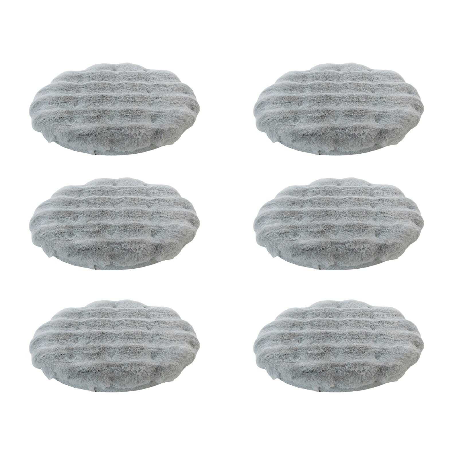 Lifup Round Chair Pads Memory Foam Seat Cushion Soft Cozy Plush Non Slip Thick Pad with Ties and Removable Cover for Dining Room, Office Pink 2 14 x 14 Inch