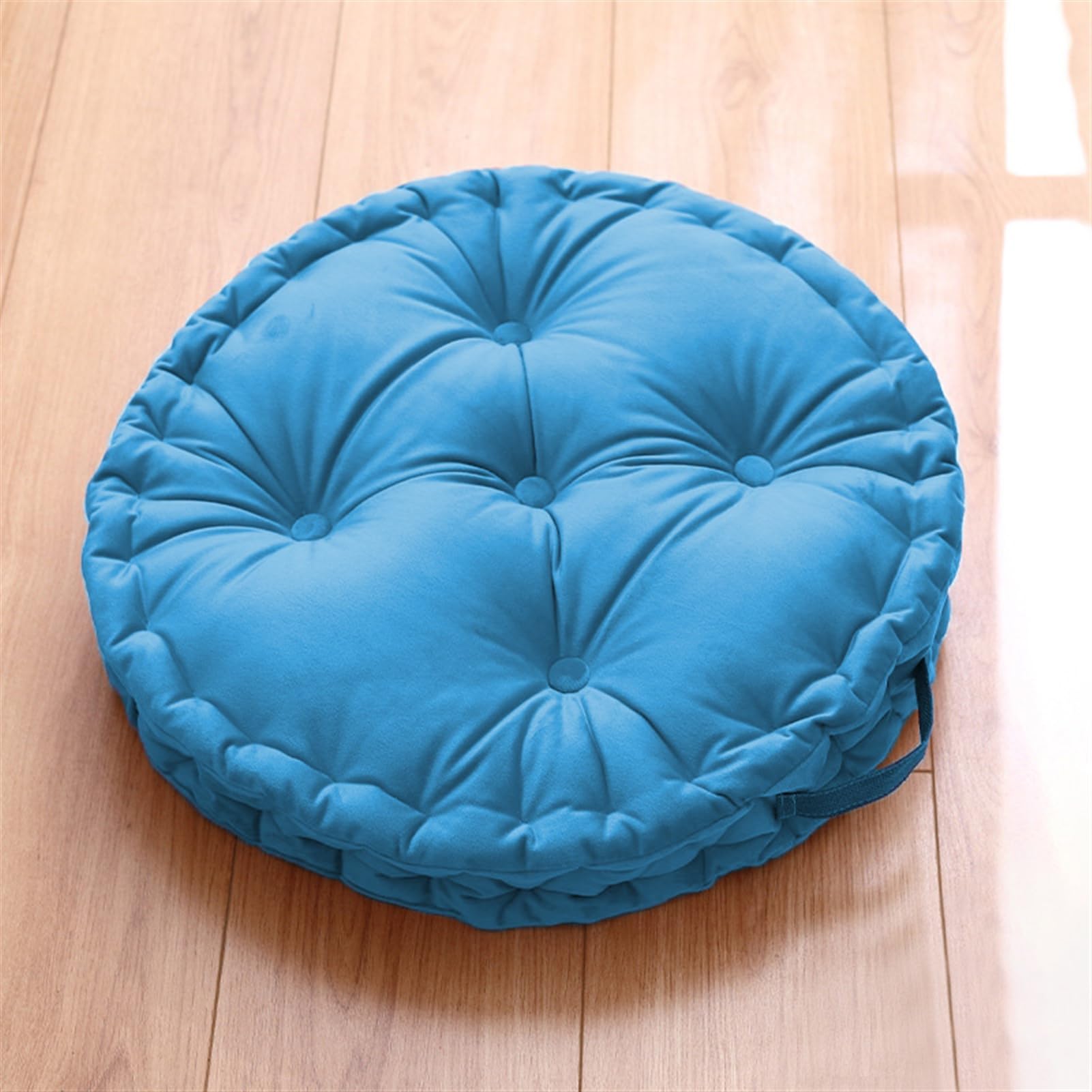 Lifup Large Round Floor Pillow Cushion for Adults, Tufted Plush Cushions with Handle for Classroom Balcony Tatami Living Room Yoga Seating Yellow 20"