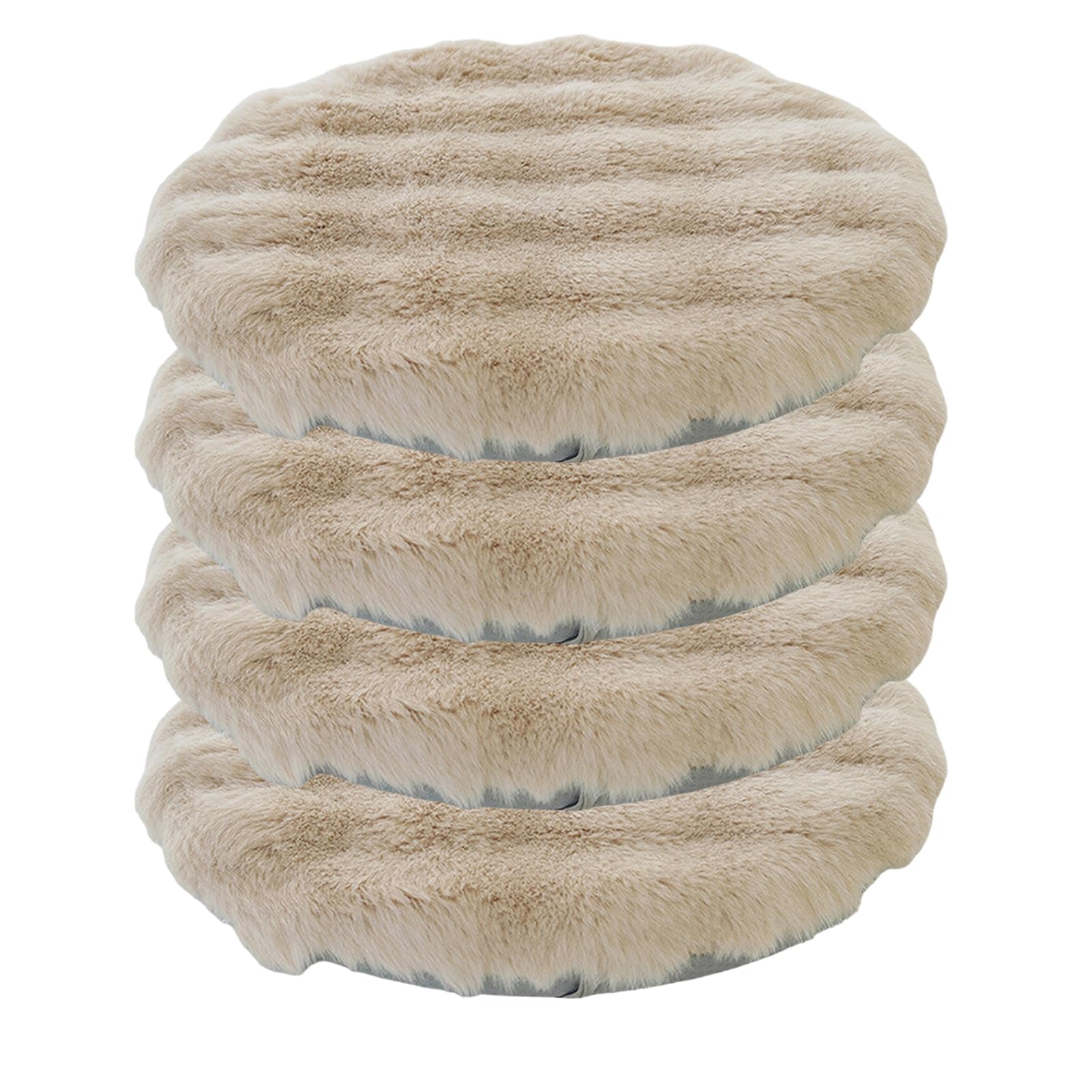 Lifup Round Chair Pads Memory Foam Seat Cushion Soft Cozy Plush Non Slip Thick Pad with Ties and Removable Cover for Dining Room, Office Pink 2 14 x 14 Inch