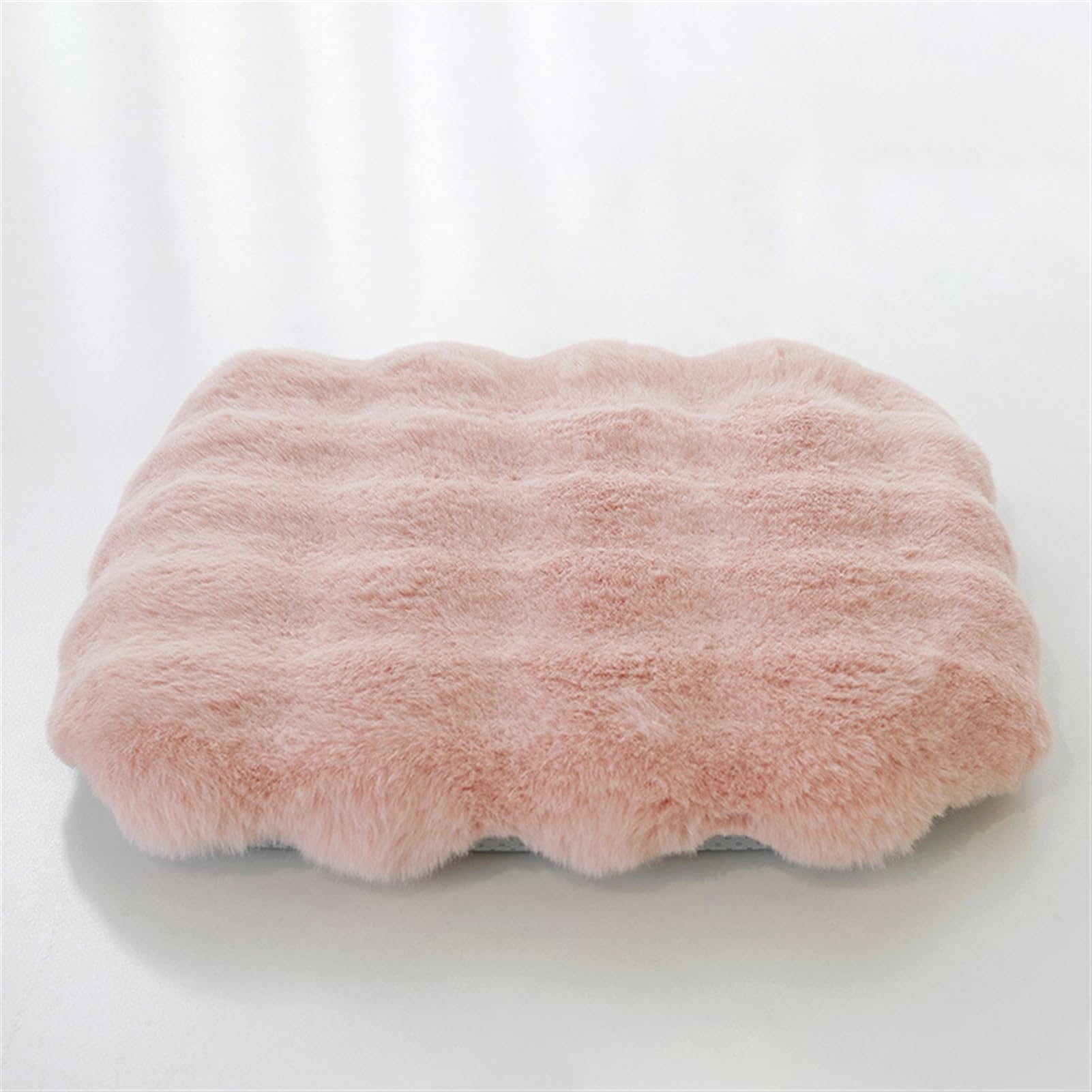 Lifup Round Chair Pads Memory Foam Seat Cushion Soft Cozy Plush Non Slip Thick Pad with Ties and Removable Cover for Dining Room, Office Pink 2 14 x 14 Inch