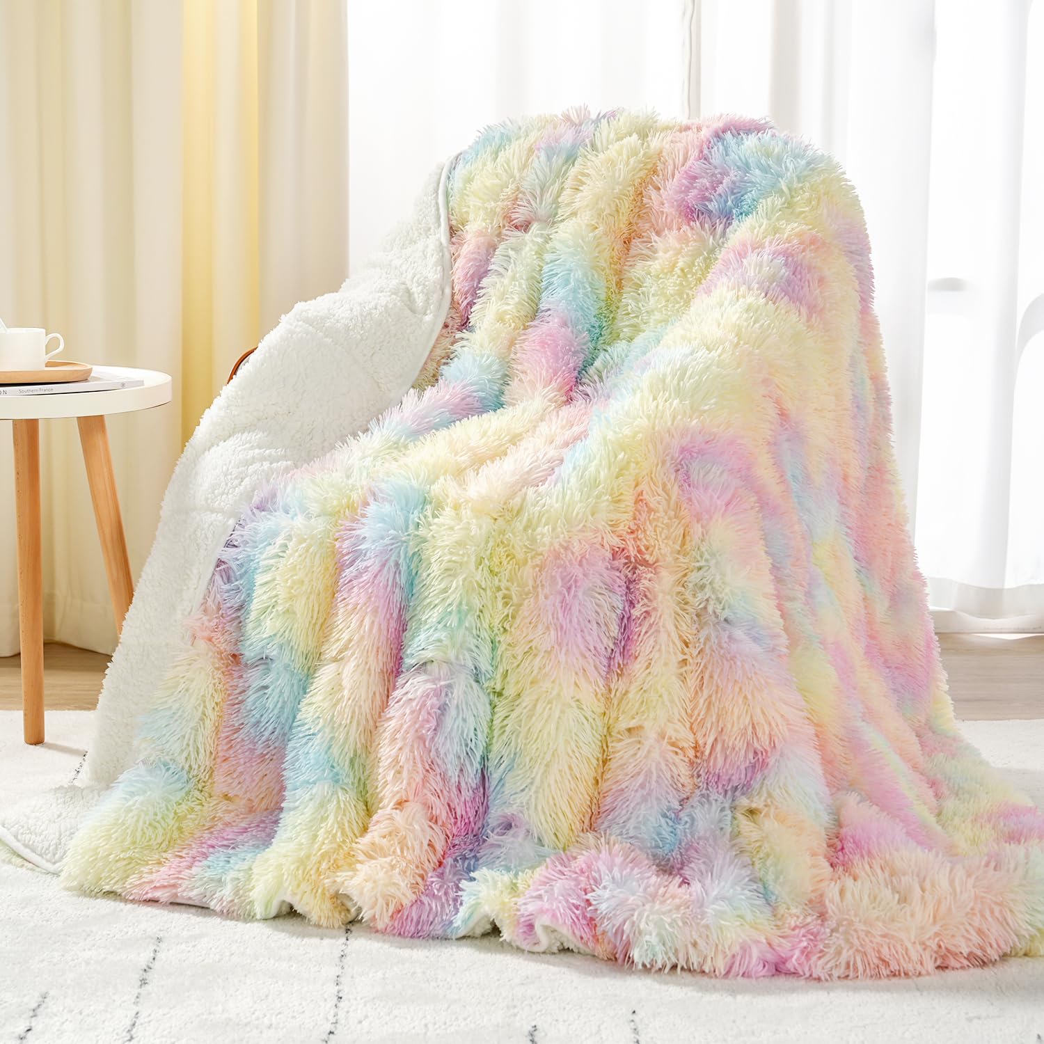 Uttermara Weighted Blanket Queen Size 15 Pounds for Adults, Sherpa Faux Fur Heavy Blanket for Couch Bed, Super Soft Plush Fleece & Cozy Sherpa Reverse, Luxury Long Fur Throw Blankets, 60" x 80", Gray