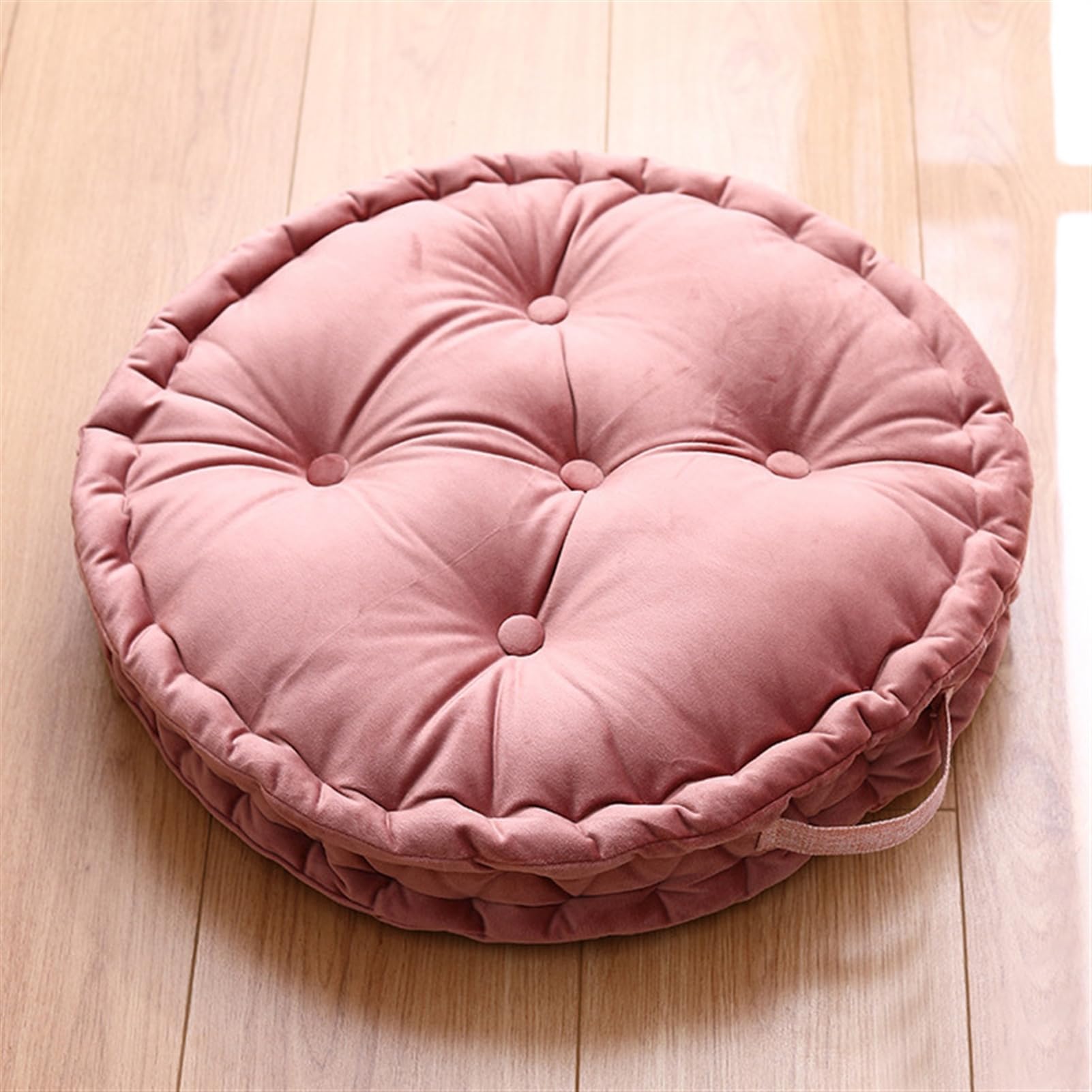 Lifup Large Round Floor Pillow Cushion for Adults, Tufted Plush Cushions with Handle for Classroom Balcony Tatami Living Room Yoga Seating Yellow 20"