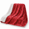 DaDa Bedding Luxury White Faux Fur Throw Blanket - Dreamy Milky Way Cloud Purple Undertone Embossed Sherpa Backside - Super Soft Warm Cozy Plush Fluffy - 50" x 60"