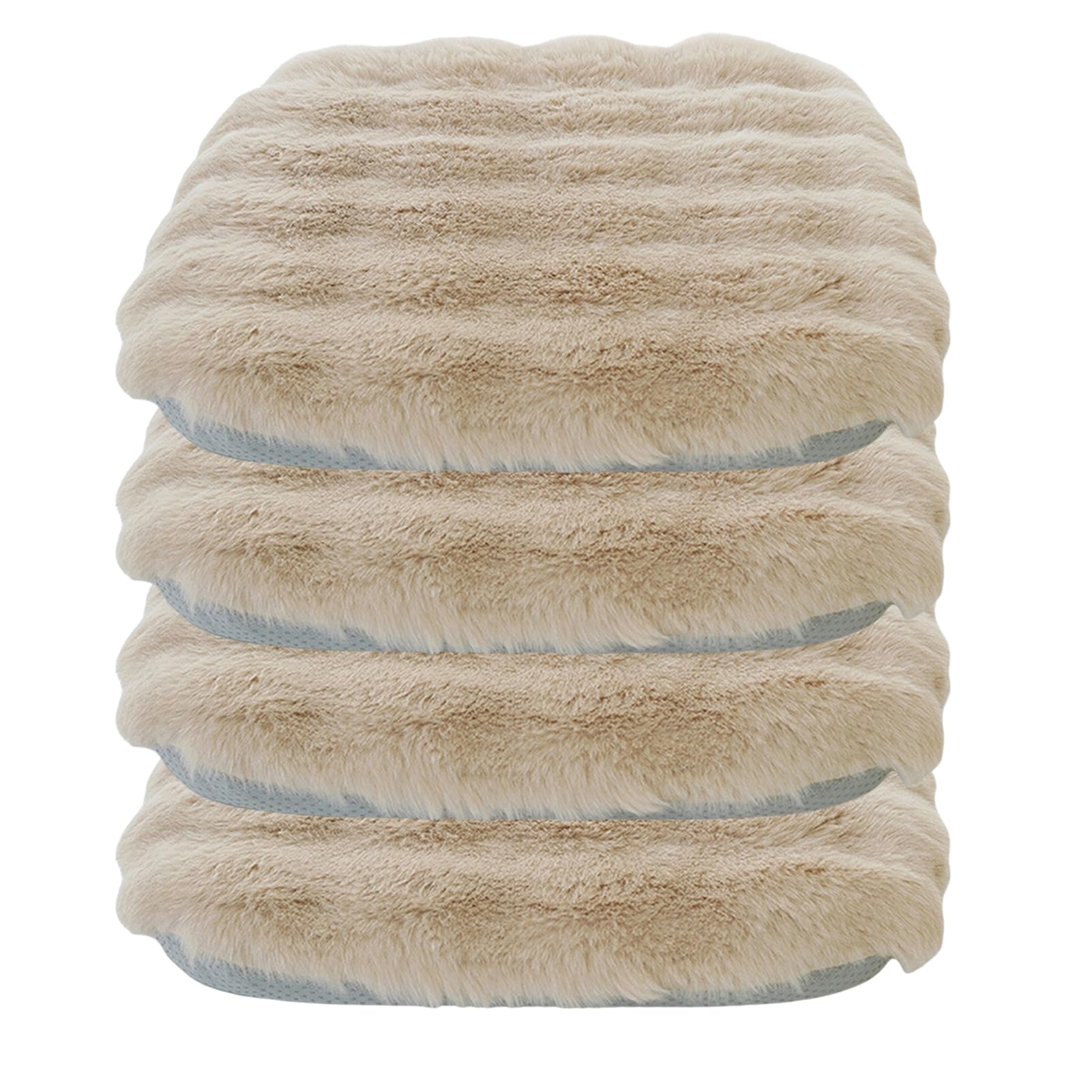 Lifup Round Chair Pads Memory Foam Seat Cushion Soft Cozy Plush Non Slip Thick Pad with Ties and Removable Cover for Dining Room, Office Pink 2 14 x 14 Inch