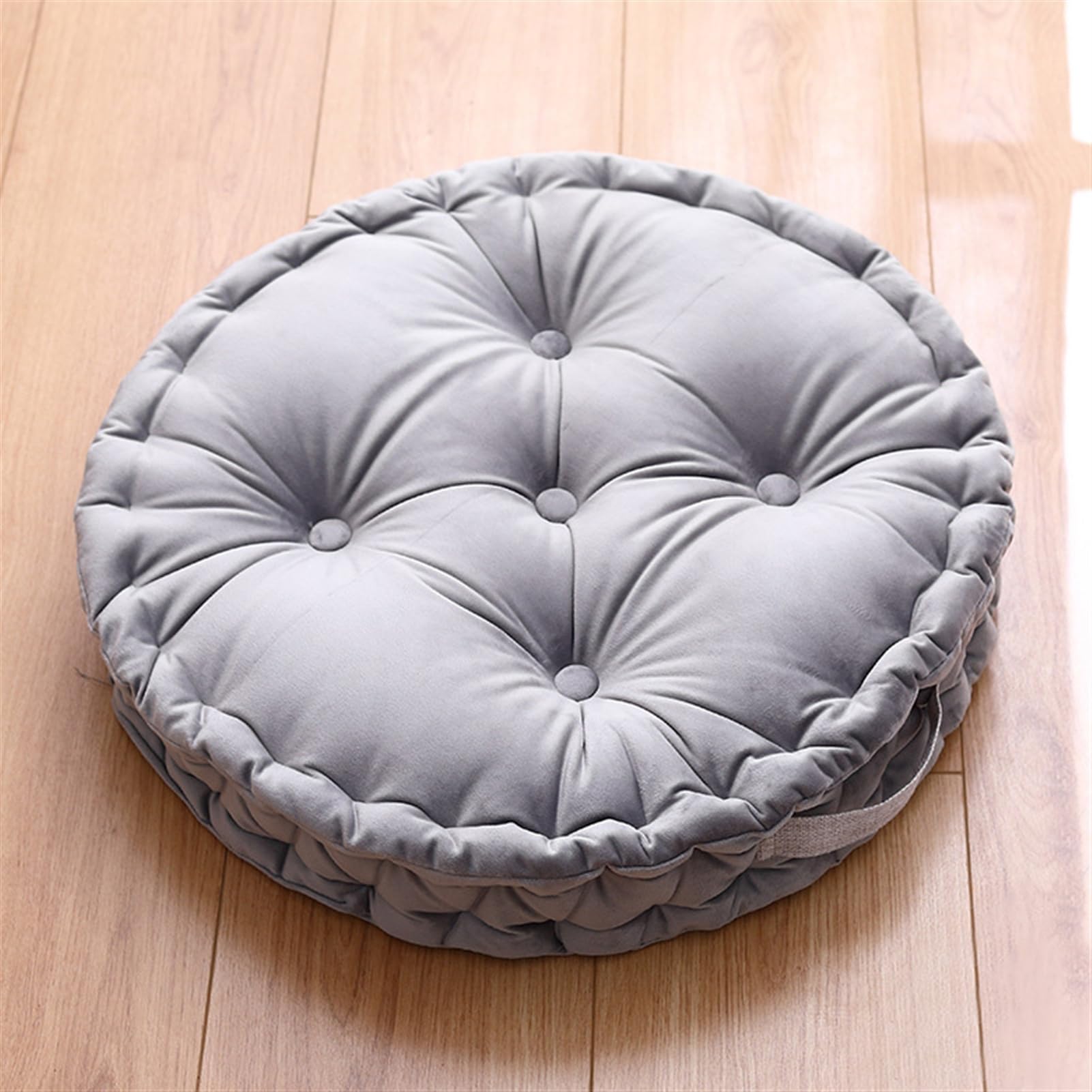 Lifup Large Round Floor Pillow Cushion for Adults, Tufted Plush Cushions with Handle for Classroom Balcony Tatami Living Room Yoga Seating Yellow 20"
