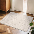 SHACOS Soft Area Rug for Living Room 8x10, Washable Non Slip Bedroom Rug Beige, Fluffy Large Rugs Carpet for Floor Living Room Kids Nursery Room, Home Decor Aesthetic - Leaf Pattern Design