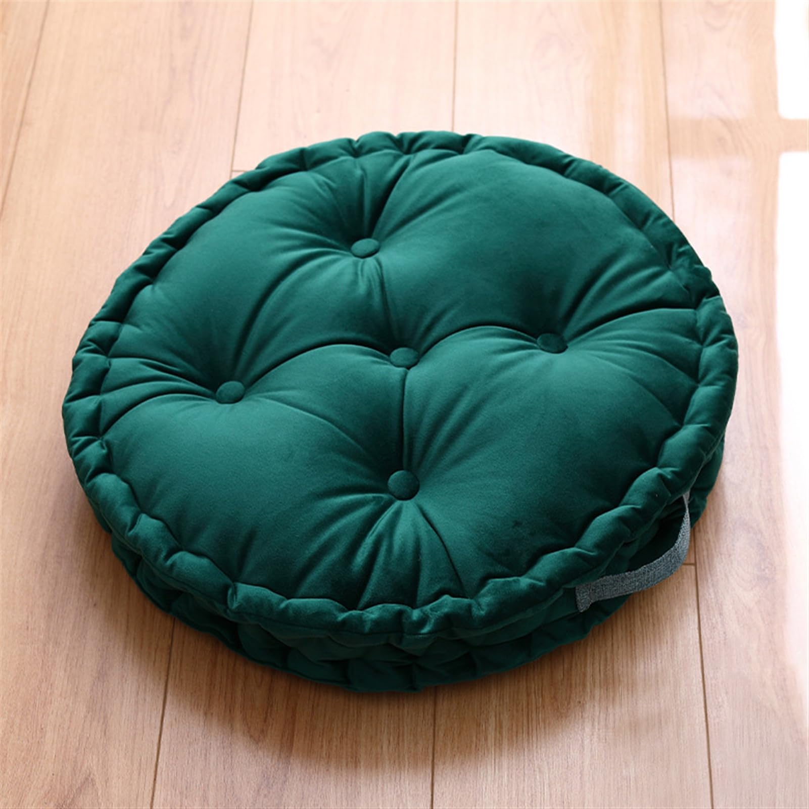 Lifup Large Round Floor Pillow Cushion for Adults, Tufted Plush Cushions with Handle for Classroom Balcony Tatami Living Room Yoga Seating Yellow 20"