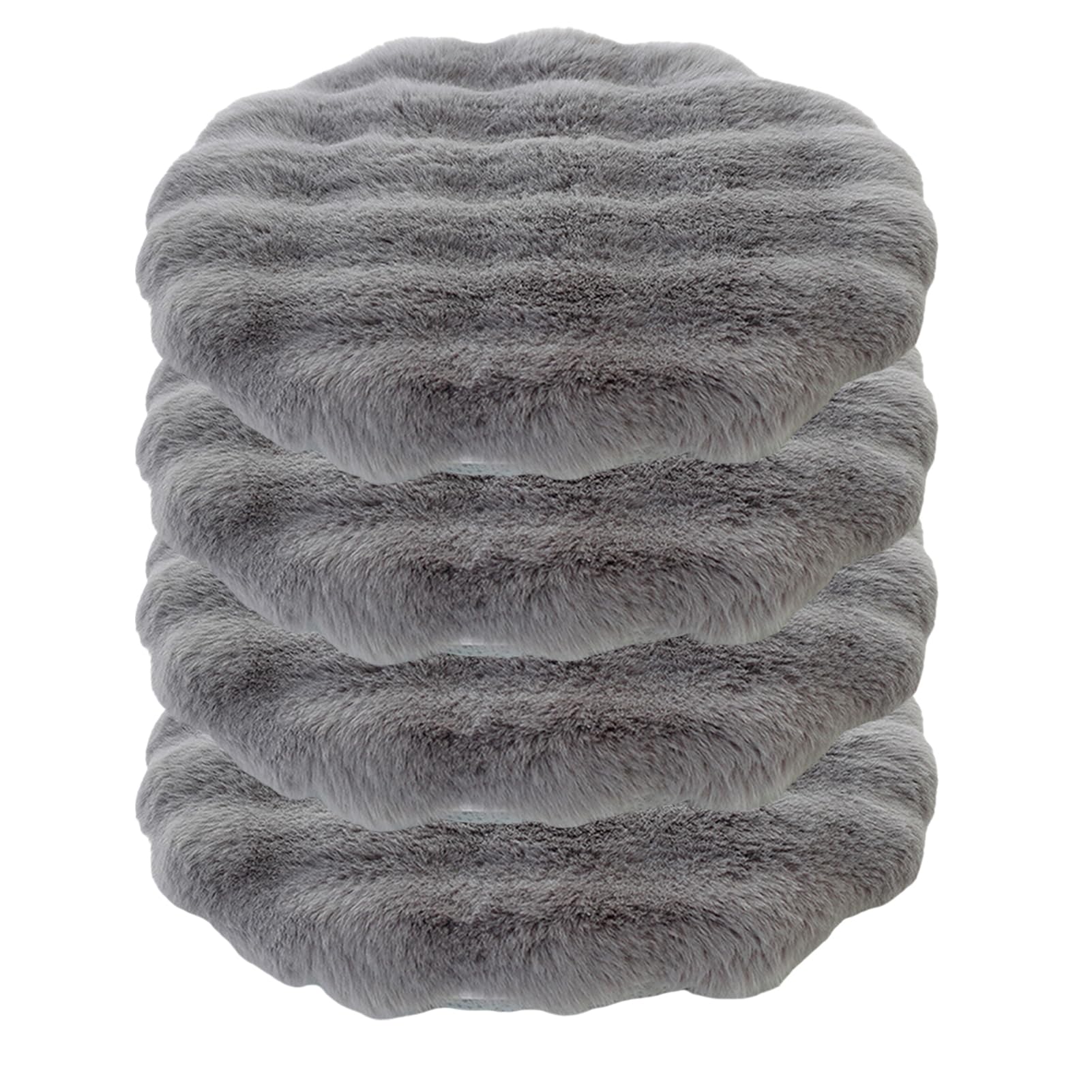 Lifup Round Chair Pads Memory Foam Seat Cushion Soft Cozy Plush Non Slip Thick Pad with Ties and Removable Cover for Dining Room, Office Pink 2 14 x 14 Inch
