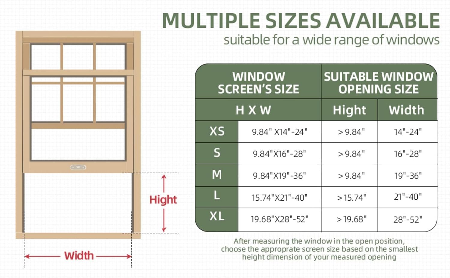 FLYZZZ Expandable Window Screen Large Adjustable Window Screens 19.8''H X 28-52‘’W 5 Pack Replacement Window Screen for Window