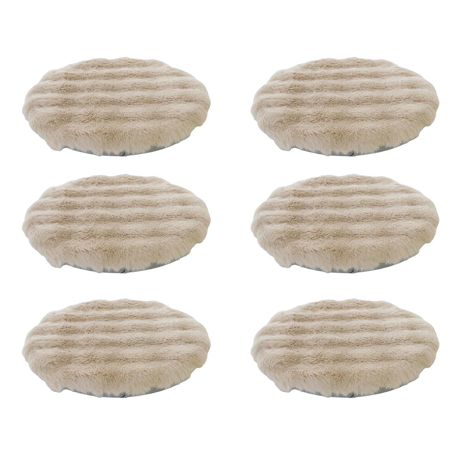 Lifup Round Chair Pads Memory Foam Seat Cushion Soft Cozy Plush Non Slip Thick Pad with Ties and Removable Cover for Dining Room, Office Pink 2 14 x 14 Inch