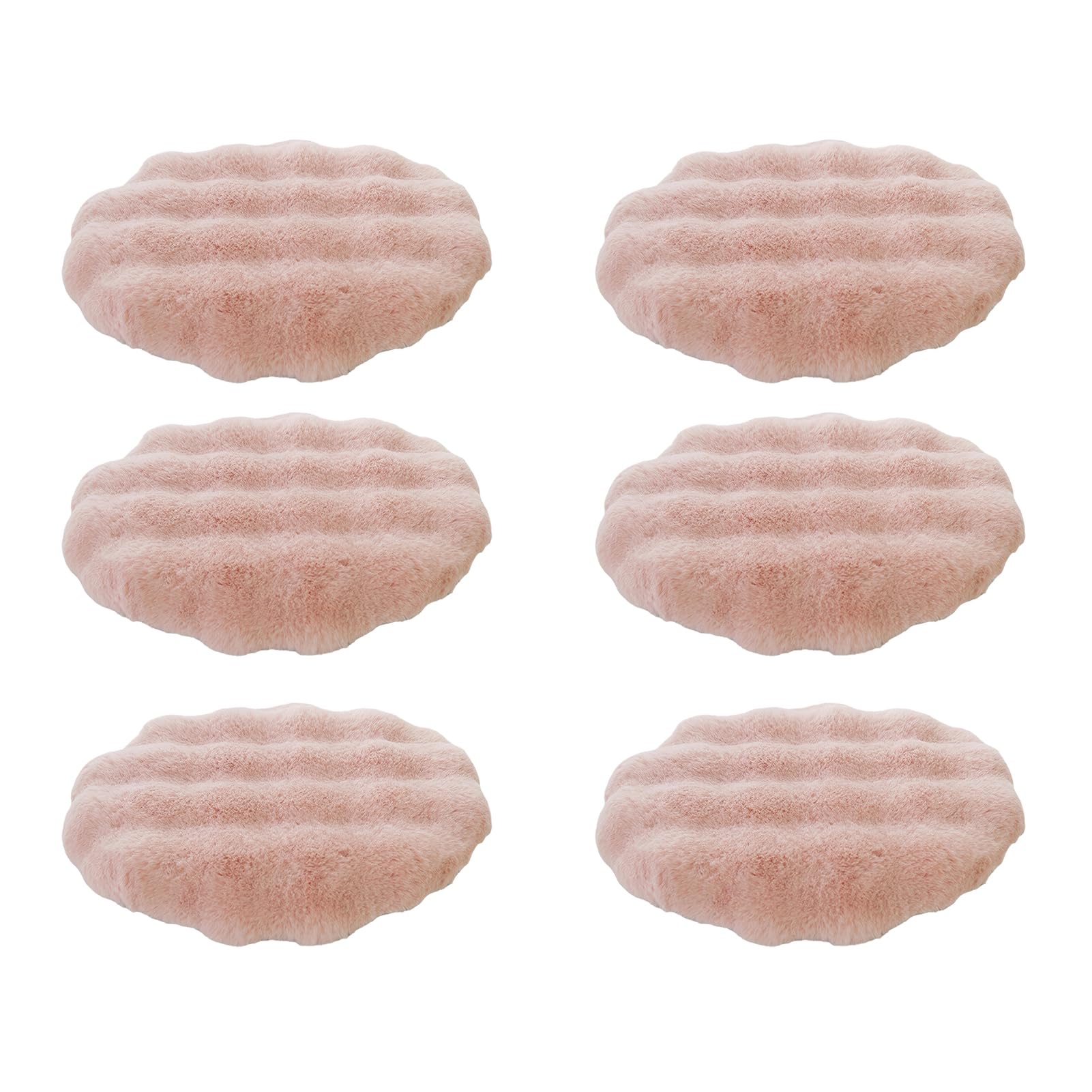 Lifup Round Chair Pads Memory Foam Seat Cushion Soft Cozy Plush Non Slip Thick Pad with Ties and Removable Cover for Dining Room, Office Pink 2 14 x 14 Inch