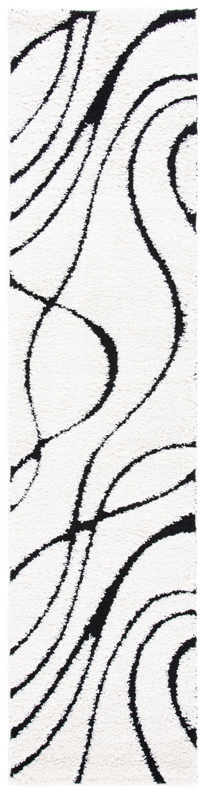 SAFAVIEH Florida Shag Collection Area Rug - 5'3" x 7'6", Cream & Beige, Non-Shedding & Easy Care, 1.2-inch Thick Ideal for High Traffic Areas in Living Room, Bedroom (SG471-1113)