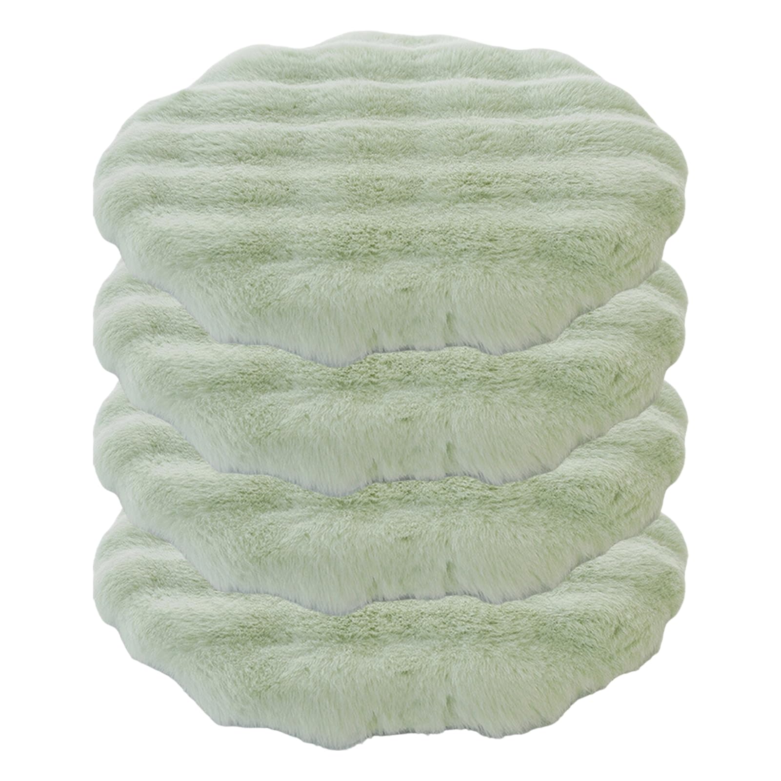 Lifup Round Chair Pads Memory Foam Seat Cushion Soft Cozy Plush Non Slip Thick Pad with Ties and Removable Cover for Dining Room, Office Pink 2 14 x 14 Inch