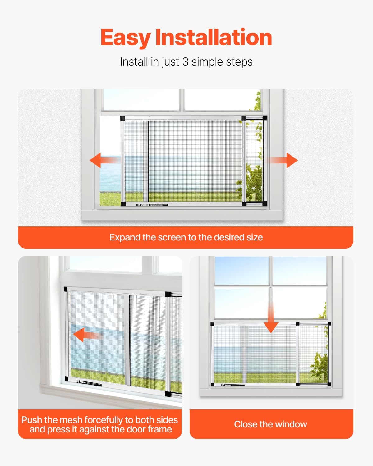 VEVOR Adjustable Window Screen, 15" H x 21" - 40" W, 2 Packs Expandable Windows Screens with Aluminum Frame and Durable Mesh, Horizontal or Convert to Vertical Adjustable Installation, for Home House