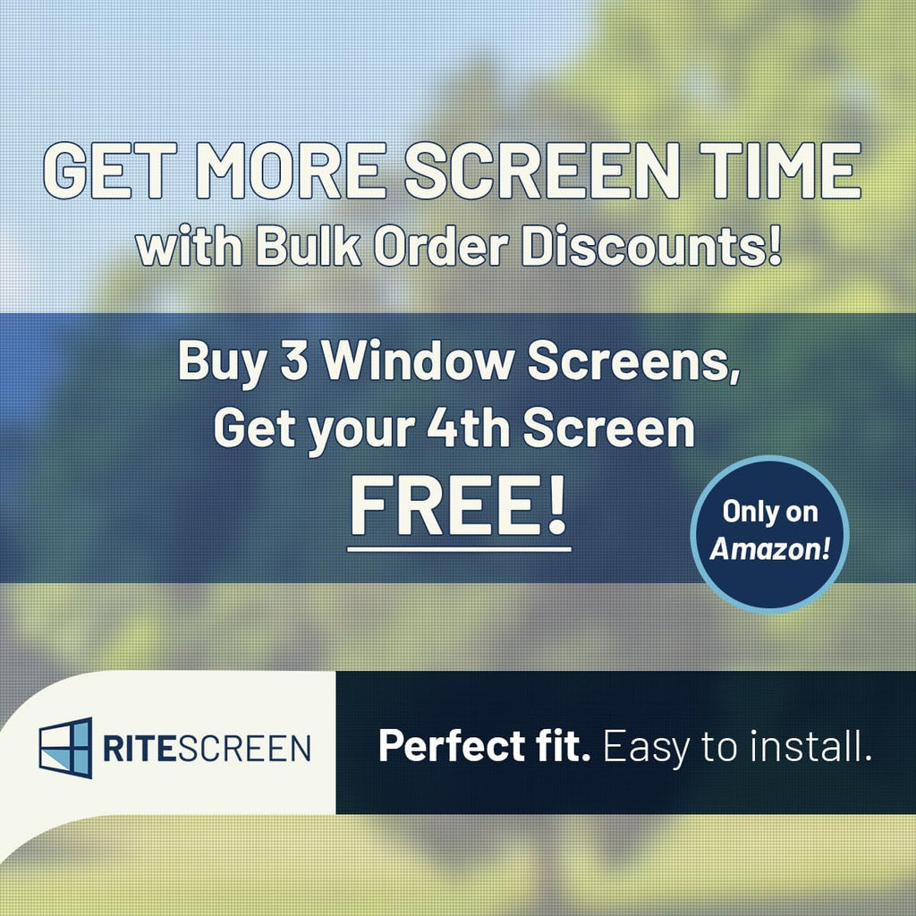 Custom Window Screen Replacement - Fully Assembled, Pre-Framed, Awning Screen (Awning-CA3). Utilizes Two Leaf Springs to Secure The Screen in Your Window and a Wider Frame for Better Coverage