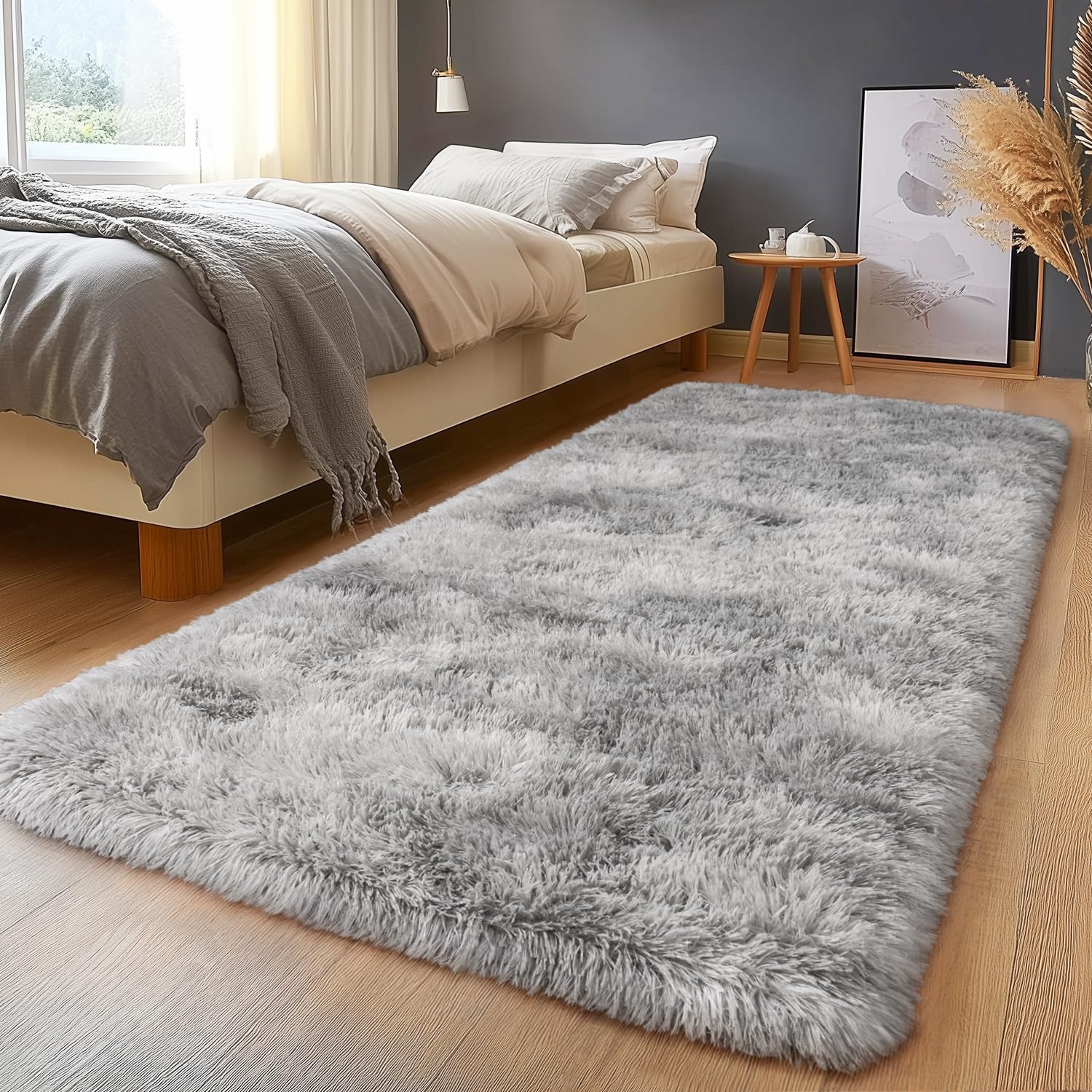 Upgrade Non-Slip Plush Rugs for Living Room, Soft Shaggy Carpets for Living Room, Fuzzy Rugs for Kids' Room, Perfect Decor for Modern Home Tie Dye Camel 6x9 Feet