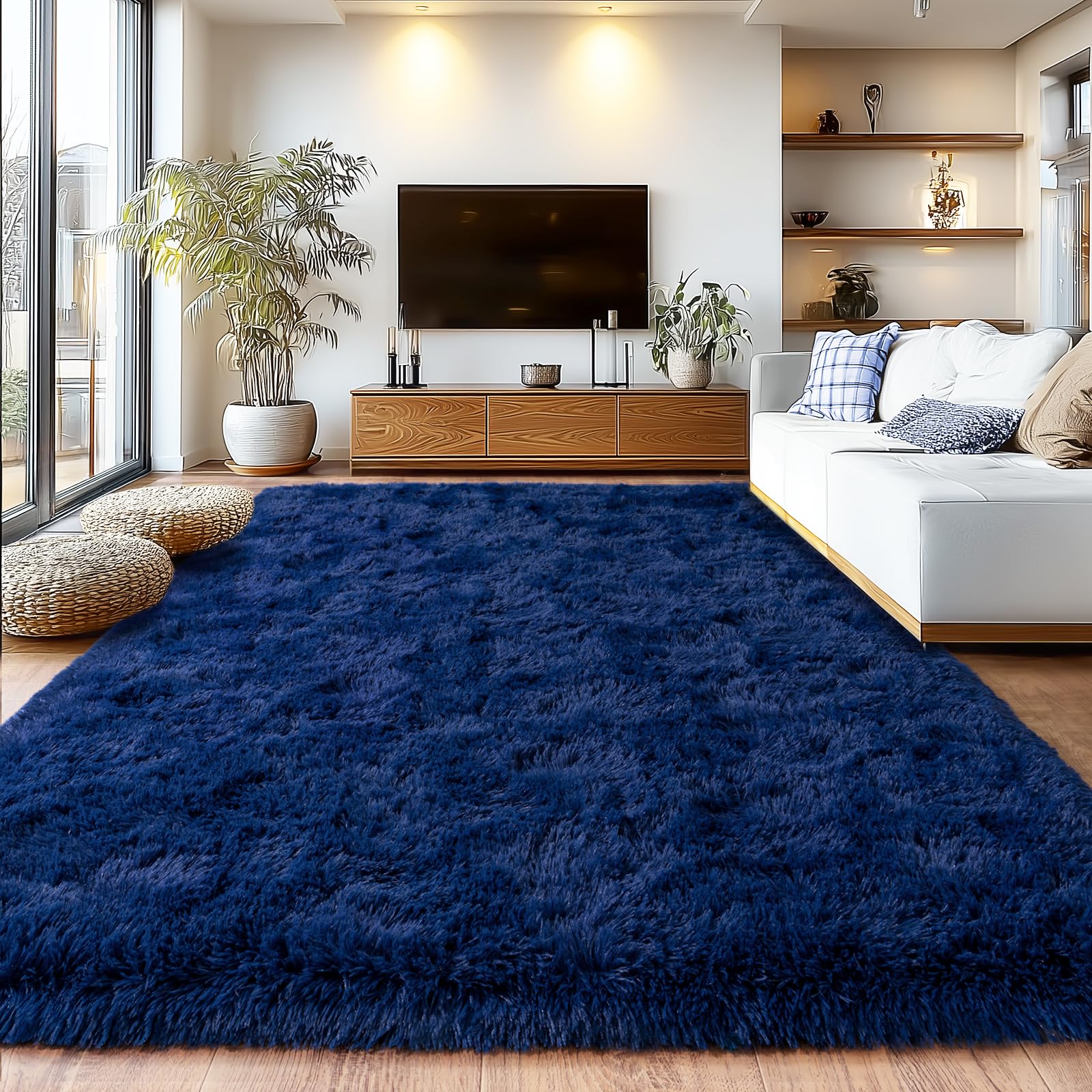 Upgrade Non-Slip Plush Rugs for Living Room, Soft Shaggy Carpets for Living Room, Fuzzy Rugs for Kids' Room, Perfect Decor for Modern Home Tie Dye Camel 6x9 Feet