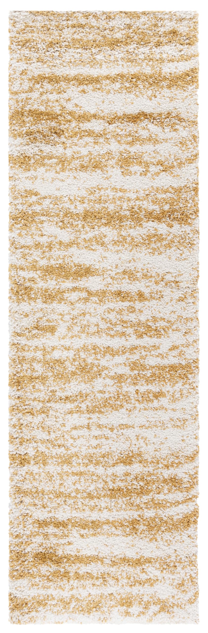SAFAVIEH Hudson Shag Collection Area Rug - 6' x 9', Ivory & Beige, Modern Design, Non-Shedding & Easy Care, 2-inch Thick Ideal for High Traffic Areas in Living Room, Bedroom (SGH206B)