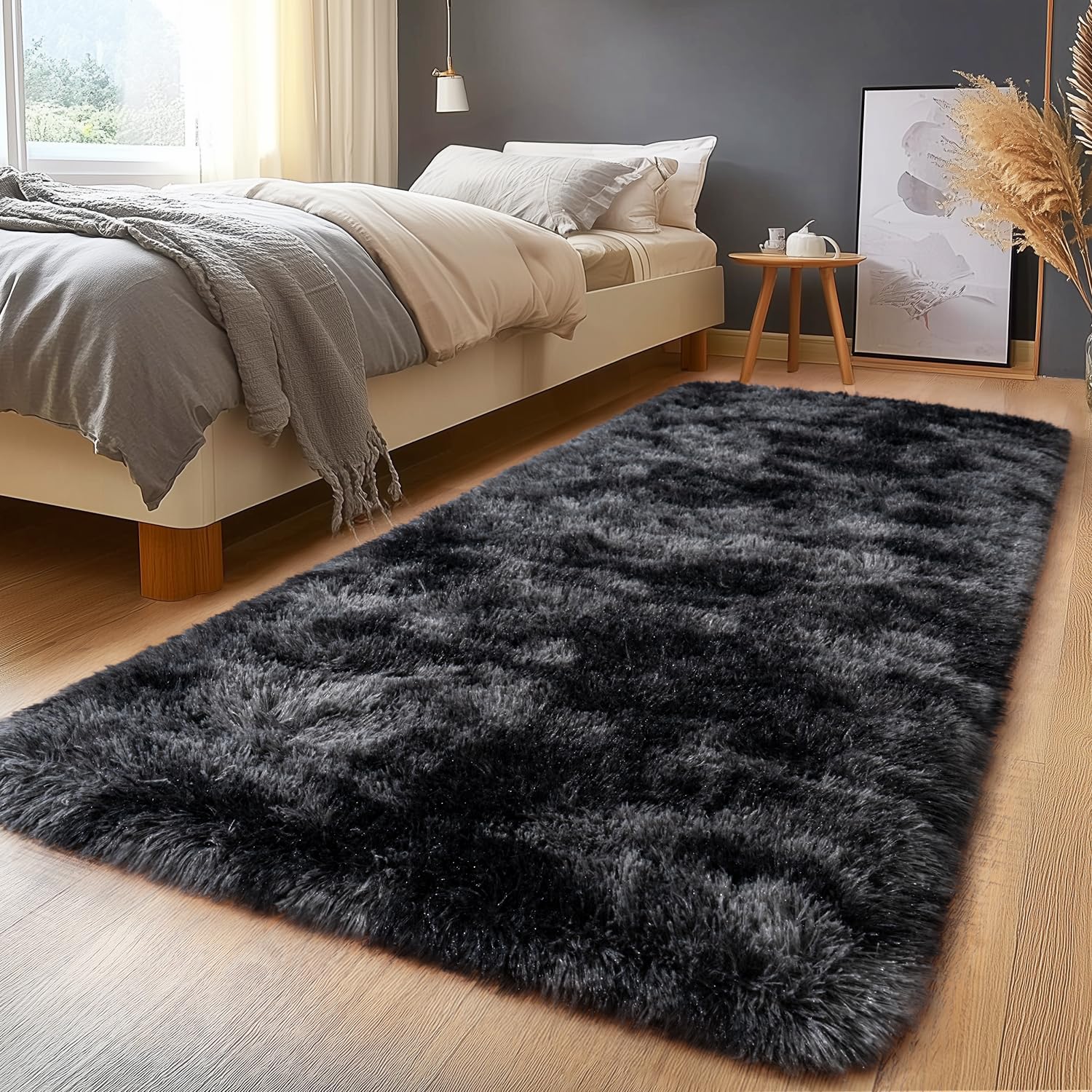 Upgrade Non-Slip Plush Rugs for Living Room, Soft Shaggy Carpets for Living Room, Fuzzy Rugs for Kids' Room, Perfect Decor for Modern Home Tie Dye Camel 6x9 Feet