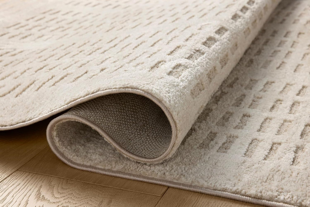 Loloi Amber Lewis Monty Collection MOT-03 Ivory/Beige 6'-7" x 9'-3", .50" Pile Height, Area Rug
