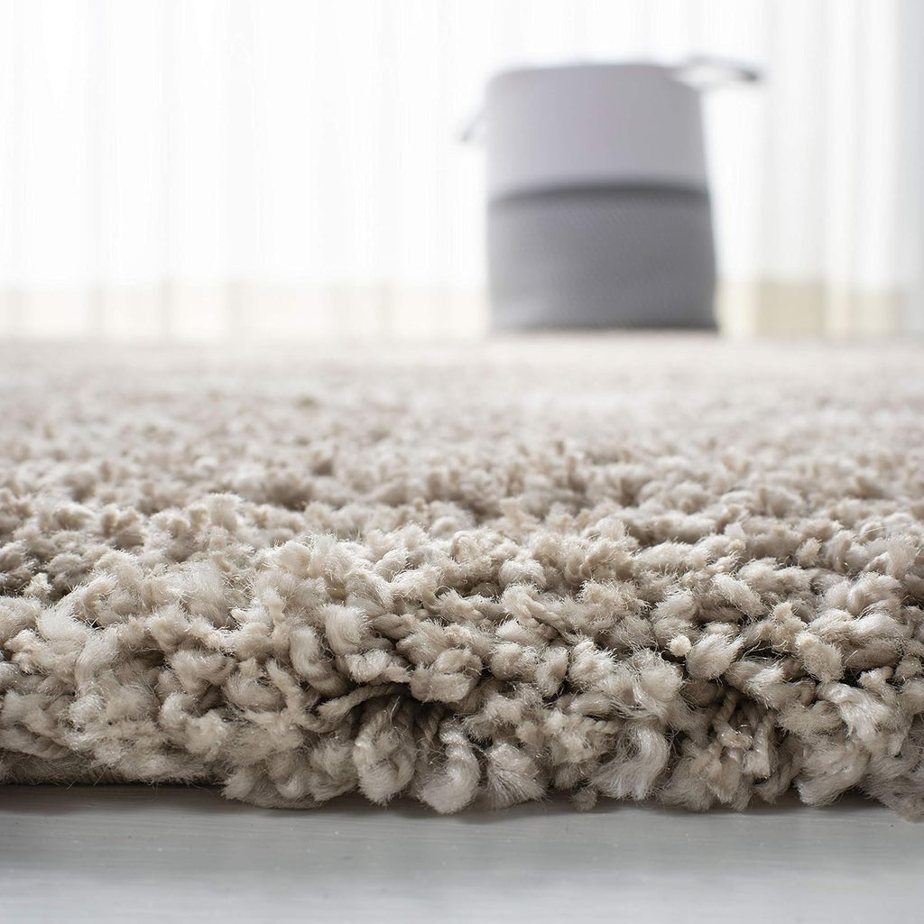 SAFAVIEH Hudson Shag Collection Area Rug - 5'3" x 7'6", Beige & Ivory, Modern Trellis Design, Non-Shedding & Easy Care, 2-inch Thick Ideal for High Traffic Areas in Living Room, Bedroom (SGH281S)