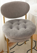 Comfortable Square and Round Artificial Lambswool Chair Pads,Soft Fluffy Chair Seat Cushion Plush Cushions Seat Pad for Home Office Meditation (14 inch(35cm), Round-Off-White)