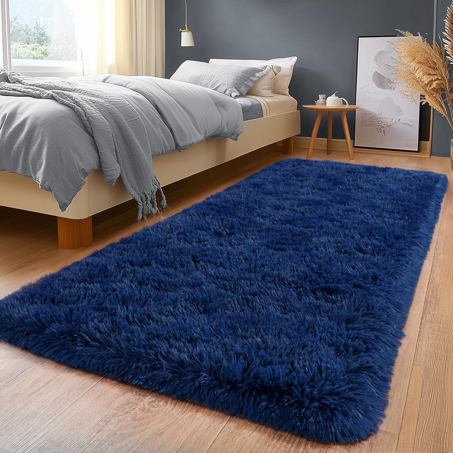 Upgrade Non-Slip Plush Rugs for Living Room, Soft Shaggy Carpets for Living Room, Fuzzy Rugs for Kids' Room, Perfect Decor for Modern Home Tie Dye Camel 6x9 Feet