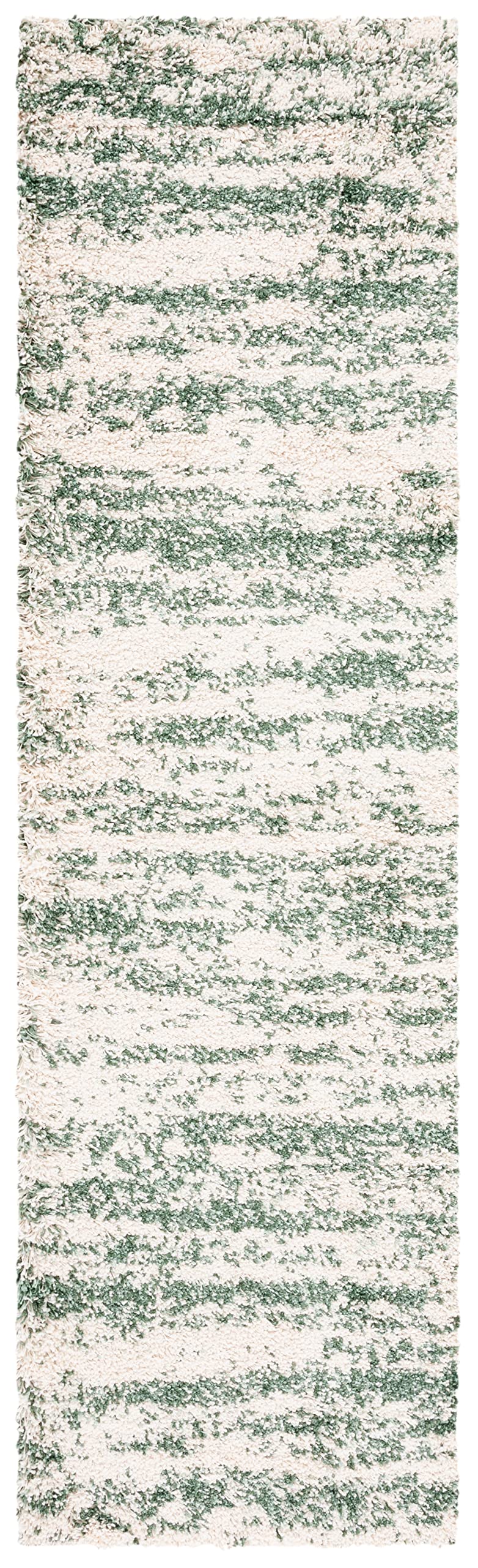 SAFAVIEH Hudson Shag Collection Area Rug - 6' x 9', Ivory & Beige, Modern Design, Non-Shedding & Easy Care, 2-inch Thick Ideal for High Traffic Areas in Living Room, Bedroom (SGH206B)