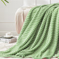 BEDELITE Fleece Throw Blanket for Couch – 3D Ribbed Jacquard Soft and Warm Decorative Fuzzy Blanket – Cozy, Fluffy, Plush Lightweight Pink Throw Blankets for Bed, Sofa, 50x60 inches