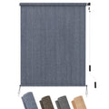 KELIXU Patio Shades Roll Up Outdoor Blind, 8' W x 6' H Cordless Sun Shade Privacy Screen with 90% UV Protection Exterior Roller Shade Cloth for Porch Pergola Backyard Windows Balcony, Walnut