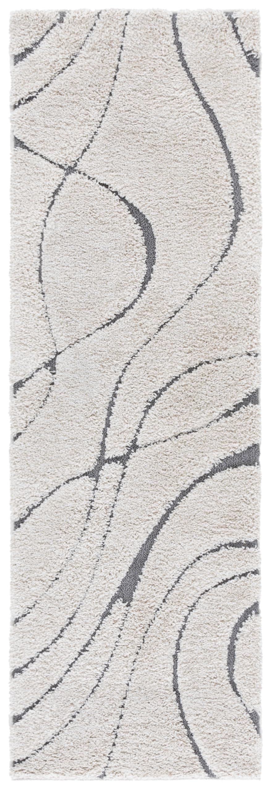SAFAVIEH Florida Shag Collection Area Rug - 5'3" x 7'6", Cream & Beige, Non-Shedding & Easy Care, 1.2-inch Thick Ideal for High Traffic Areas in Living Room, Bedroom (SG471-1113)