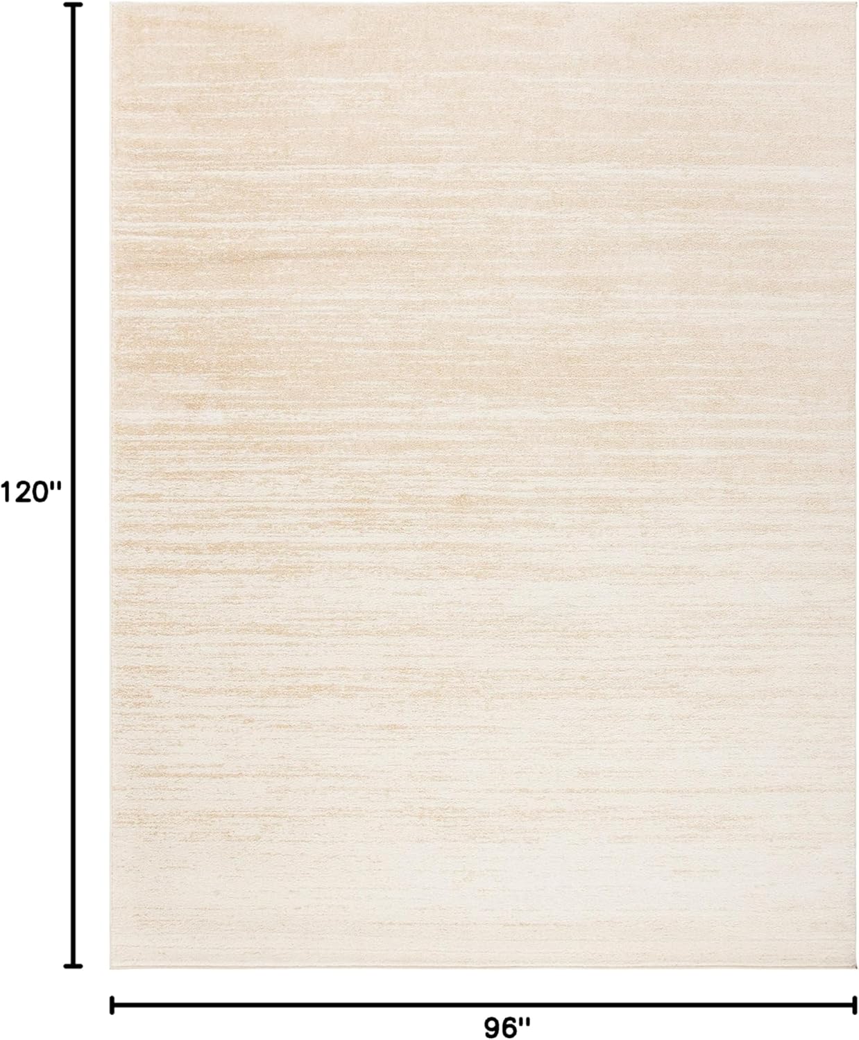 SAFAVIEH Area Rug 8x10 - Adirondack Collection - Large - Champagne & Cream, Modern Ombre Design, Non Shedding & Easy to Clean, Ideal for Living Room, Bedroom, Office, Dining Space (ADR113W)