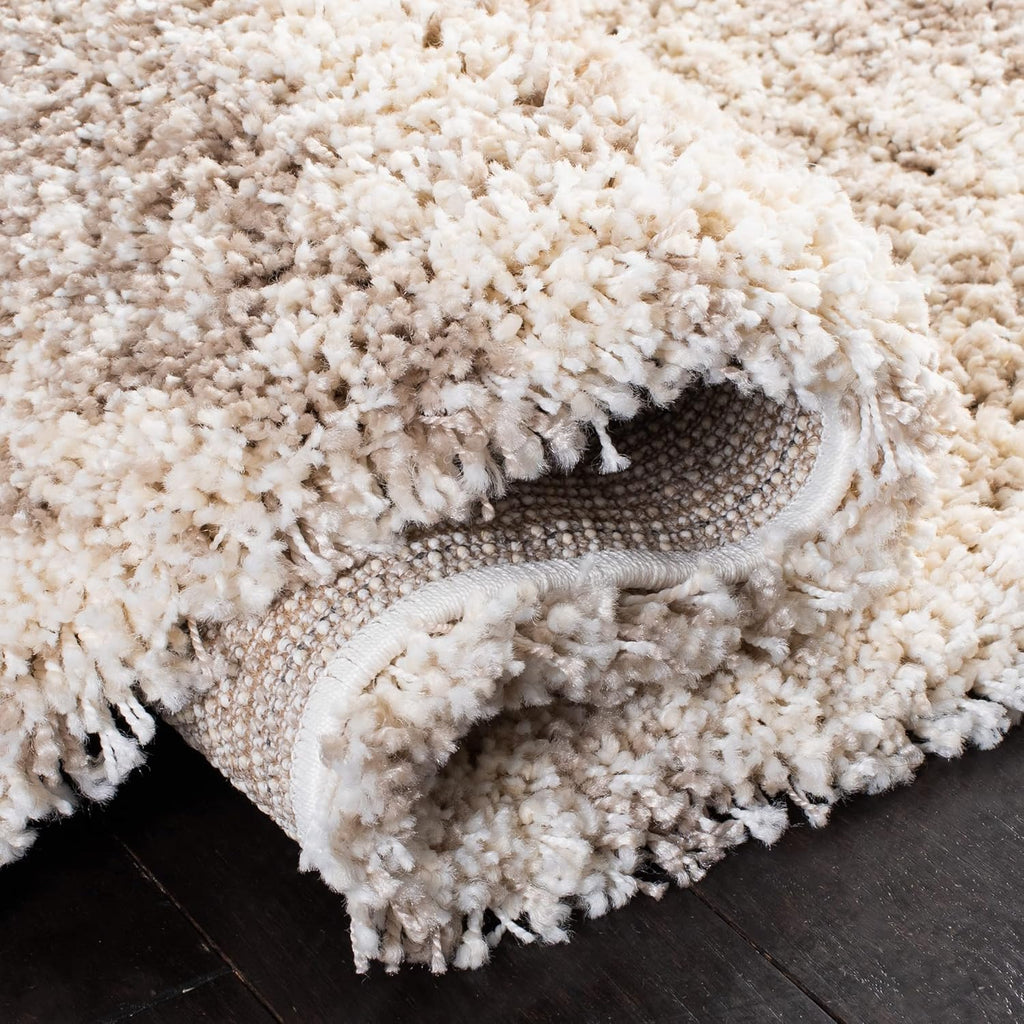 SAFAVIEH Hudson Shag Collection Area Rug - 6' x 9', Ivory & Beige, Modern Design, Non-Shedding & Easy Care, 2-inch Thick Ideal for High Traffic Areas in Living Room, Bedroom (SGH206B)