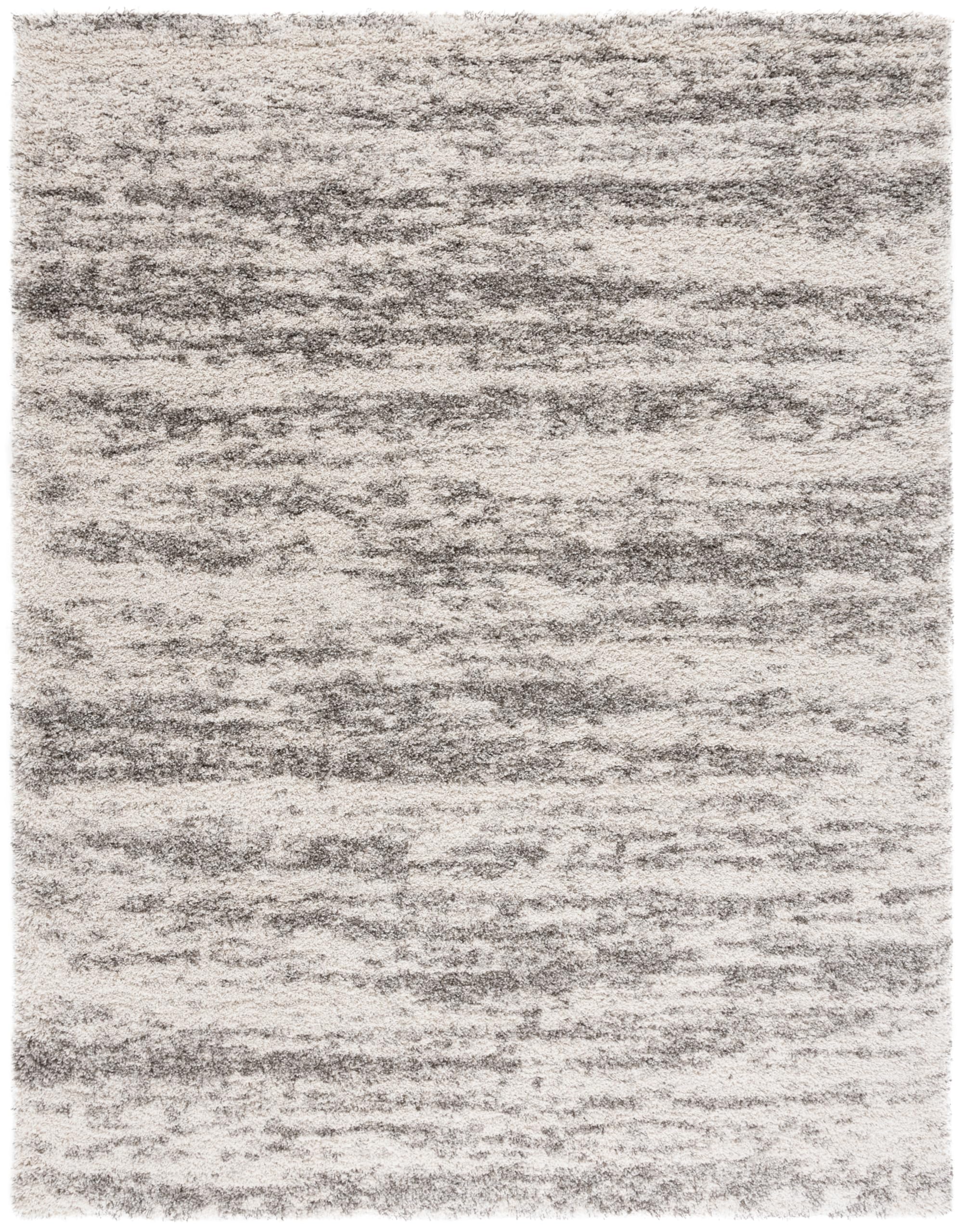 SAFAVIEH Hudson Shag Collection Area Rug - 6' x 9', Ivory & Beige, Modern Design, Non-Shedding & Easy Care, 2-inch Thick Ideal for High Traffic Areas in Living Room, Bedroom (SGH206B)