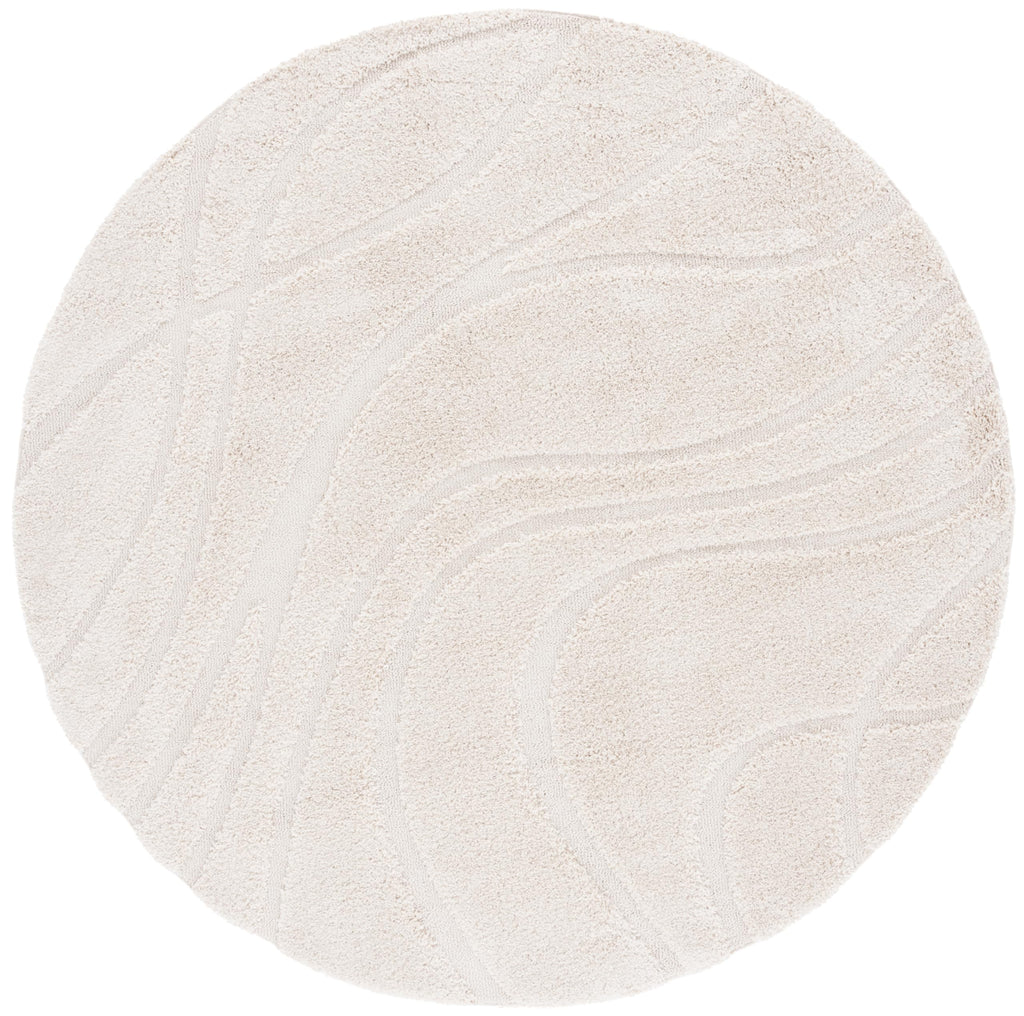 SAFAVIEH Florida Shag Collection Area Rug - 5'3" x 7'6", Cream & Beige, Non-Shedding & Easy Care, 1.2-inch Thick Ideal for High Traffic Areas in Living Room, Bedroom (SG471-1113)