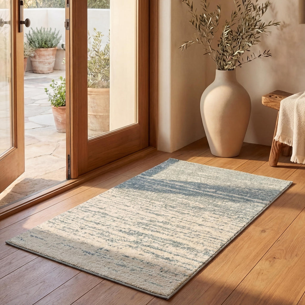 SAFAVIEH Area Rug 8x10 - Adirondack Collection - Large - Champagne & Cream, Modern Ombre Design, Non Shedding & Easy to Clean, Ideal for Living Room, Bedroom, Office, Dining Space (ADR113W)