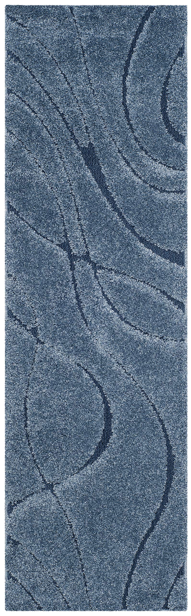 SAFAVIEH Florida Shag Collection Area Rug - 5'3" x 7'6", Cream & Beige, Non-Shedding & Easy Care, 1.2-inch Thick Ideal for High Traffic Areas in Living Room, Bedroom (SG471-1113)