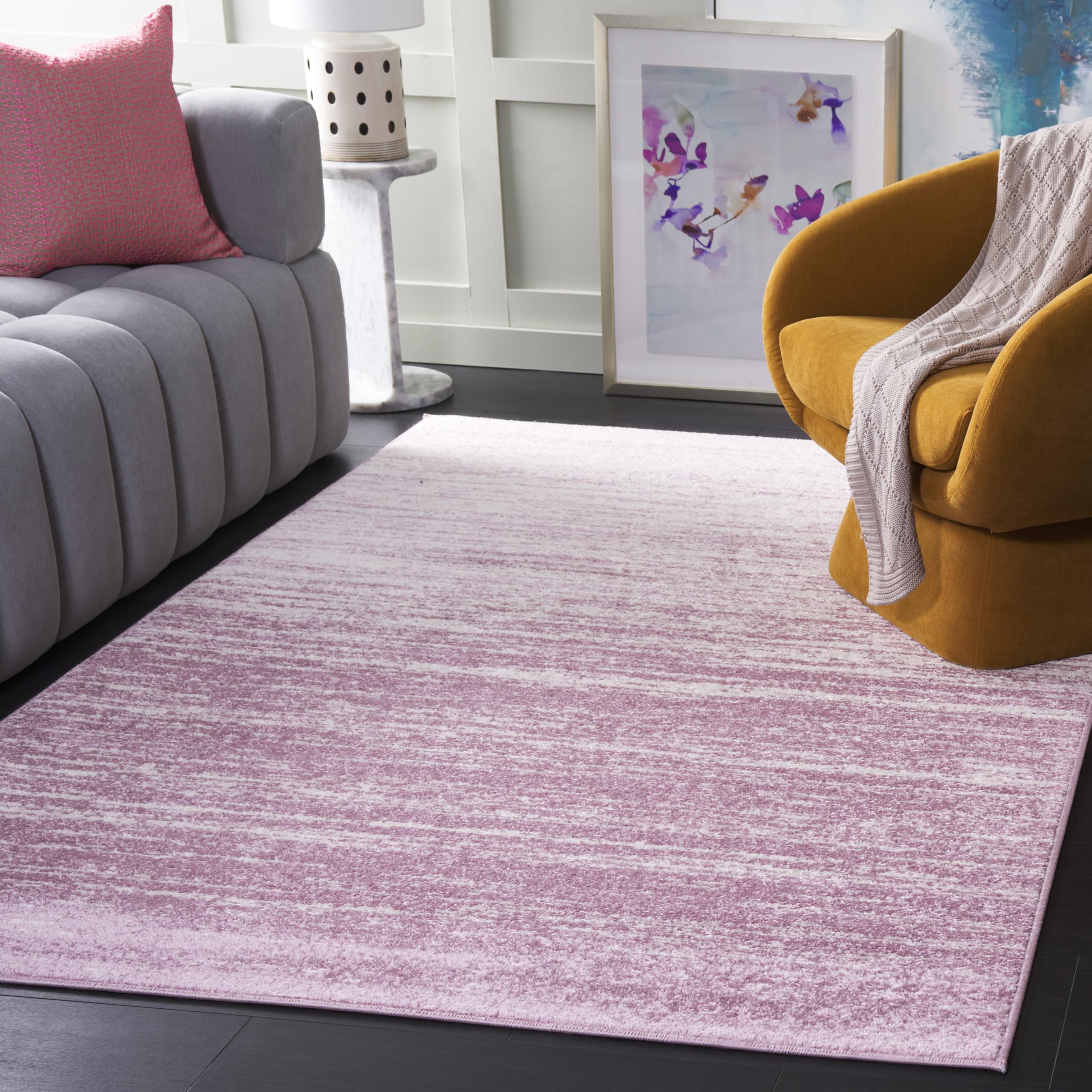 SAFAVIEH Area Rug 8x10 - Adirondack Collection - Large - Champagne & Cream, Modern Ombre Design, Non Shedding & Easy to Clean, Ideal for Living Room, Bedroom, Office, Dining Space (ADR113W)