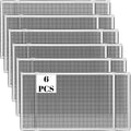 Treela 6 Pack Adjustable Expandable Window Screens, 20" H x 28"-54" W, Large Horizontal Sliding Window Mesh Inserts, Mosquito and Pet Proof Retractable Screen Replacements for Home