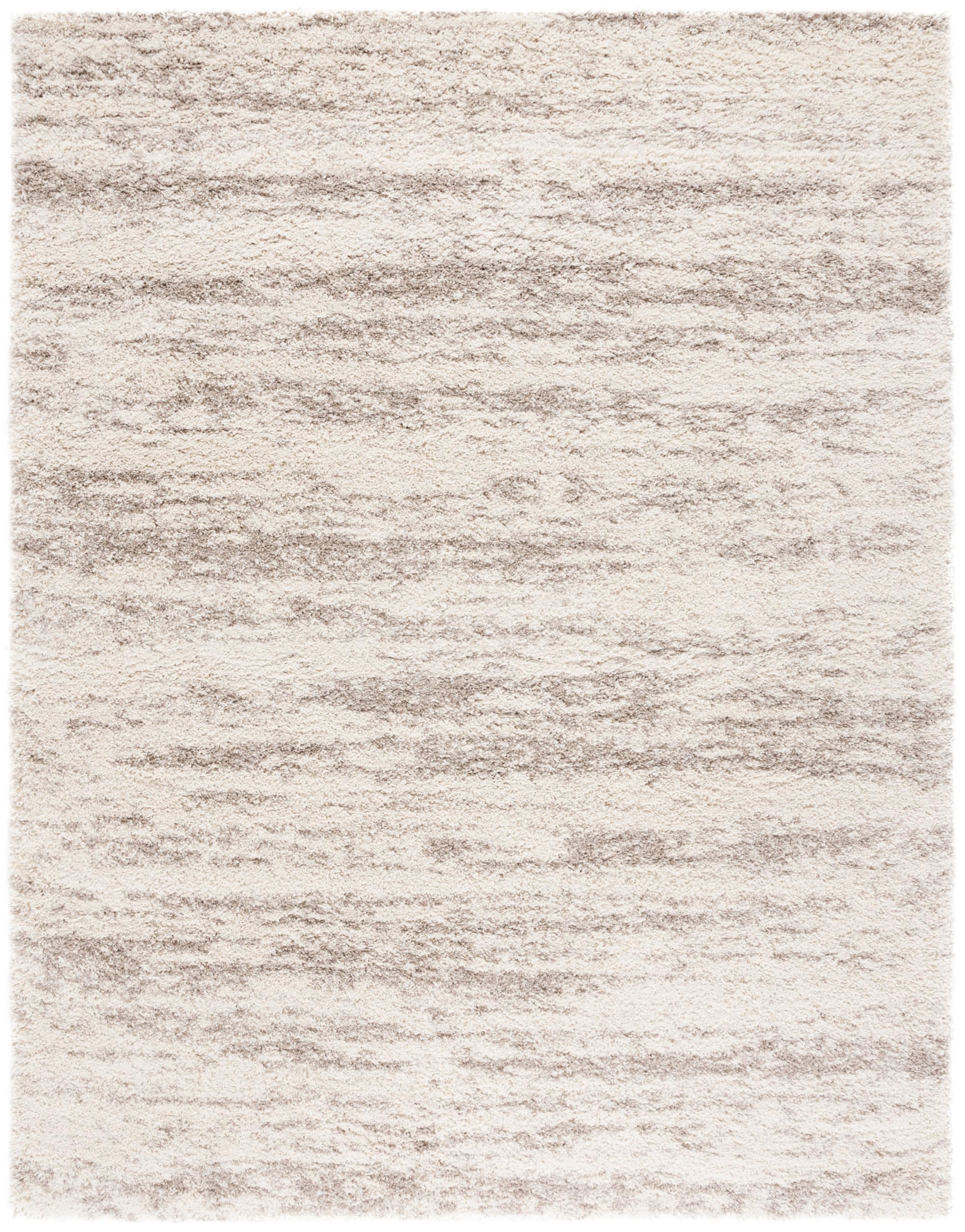 SAFAVIEH Hudson Shag Collection Area Rug - 6' x 9', Ivory & Beige, Modern Design, Non-Shedding & Easy Care, 2-inch Thick Ideal for High Traffic Areas in Living Room, Bedroom (SGH206B)