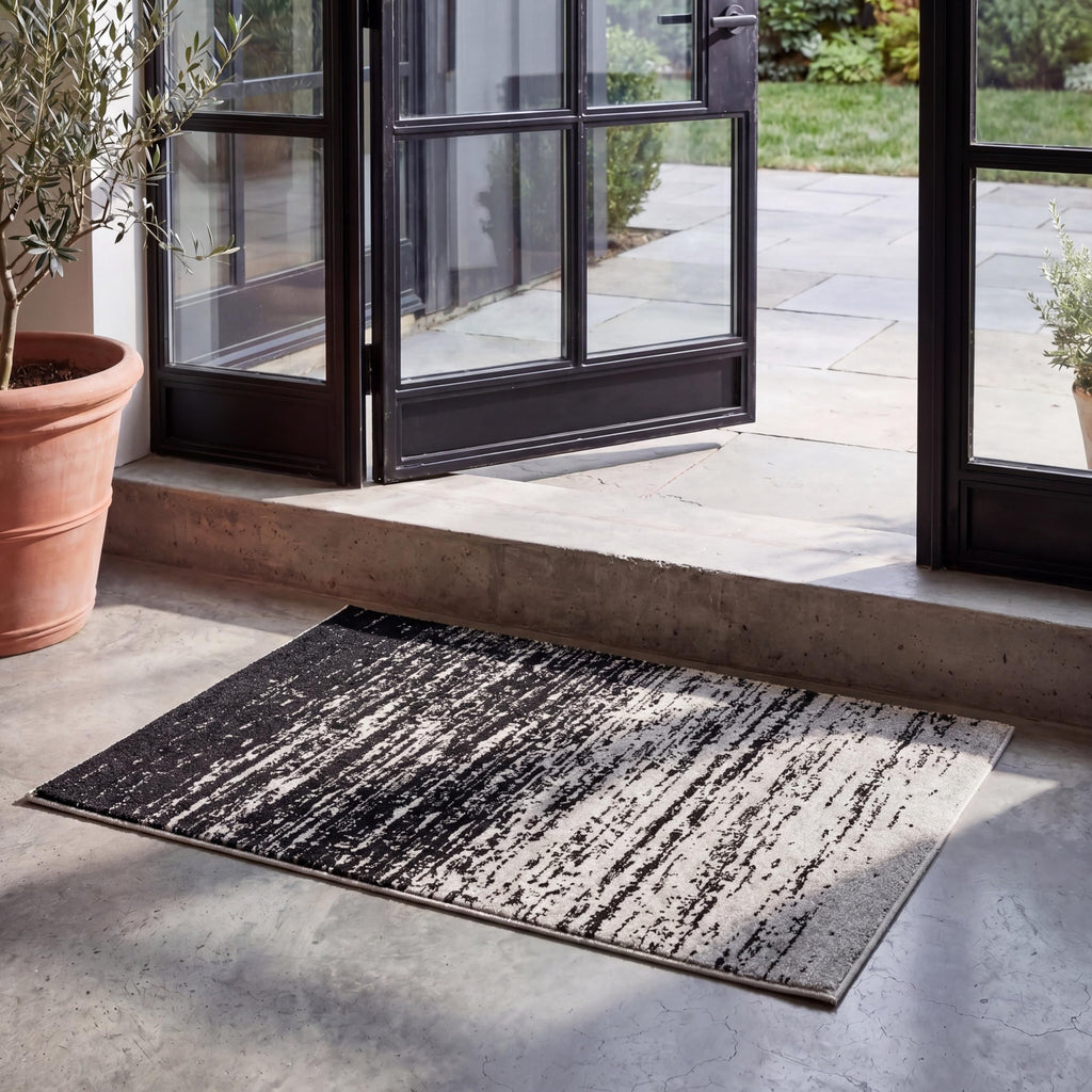 SAFAVIEH Area Rug 8x10 - Adirondack Collection - Large - Champagne & Cream, Modern Ombre Design, Non Shedding & Easy to Clean, Ideal for Living Room, Bedroom, Office, Dining Space (ADR113W)