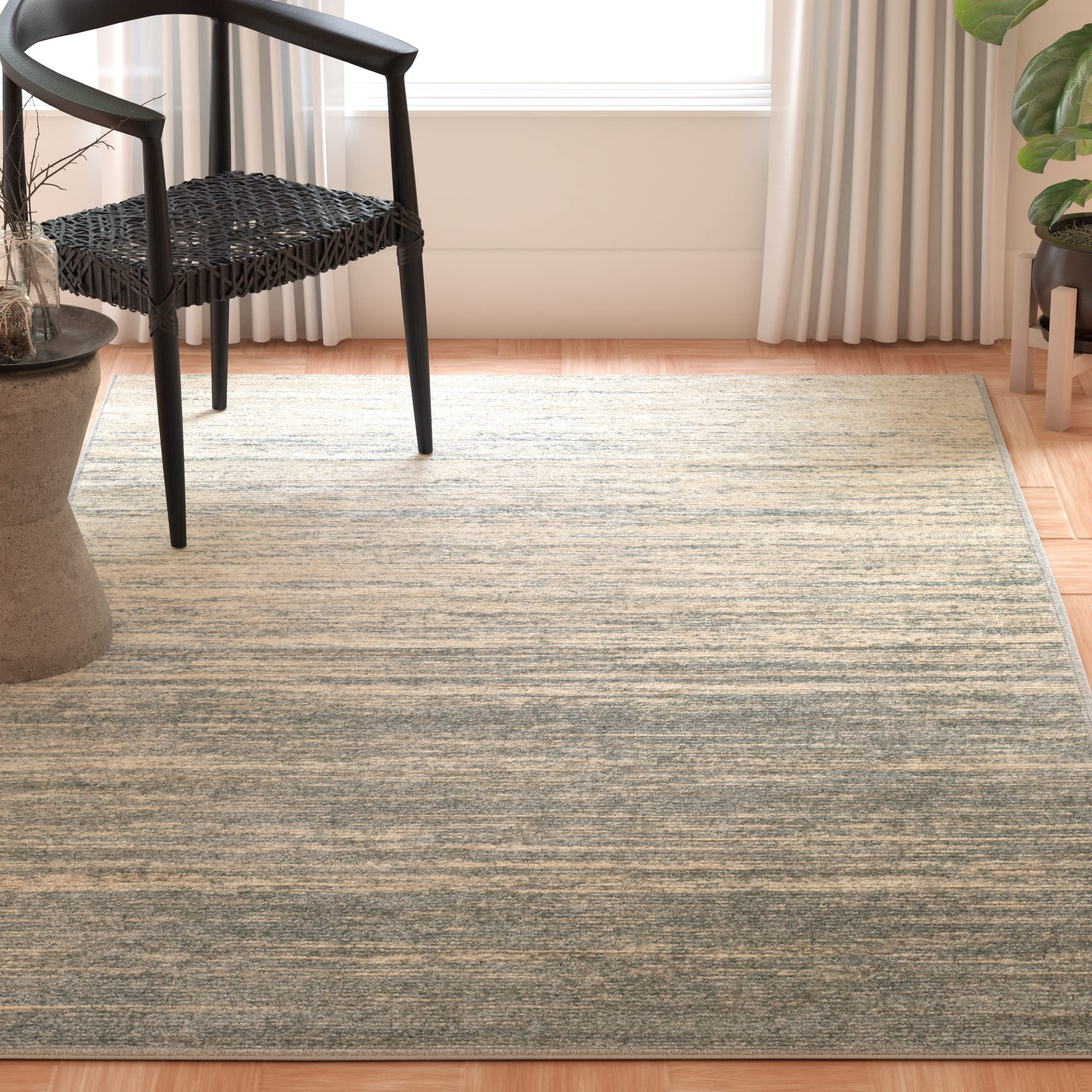 SAFAVIEH Area Rug 8x10 - Adirondack Collection - Large - Champagne & Cream, Modern Ombre Design, Non Shedding & Easy to Clean, Ideal for Living Room, Bedroom, Office, Dining Space (ADR113W)