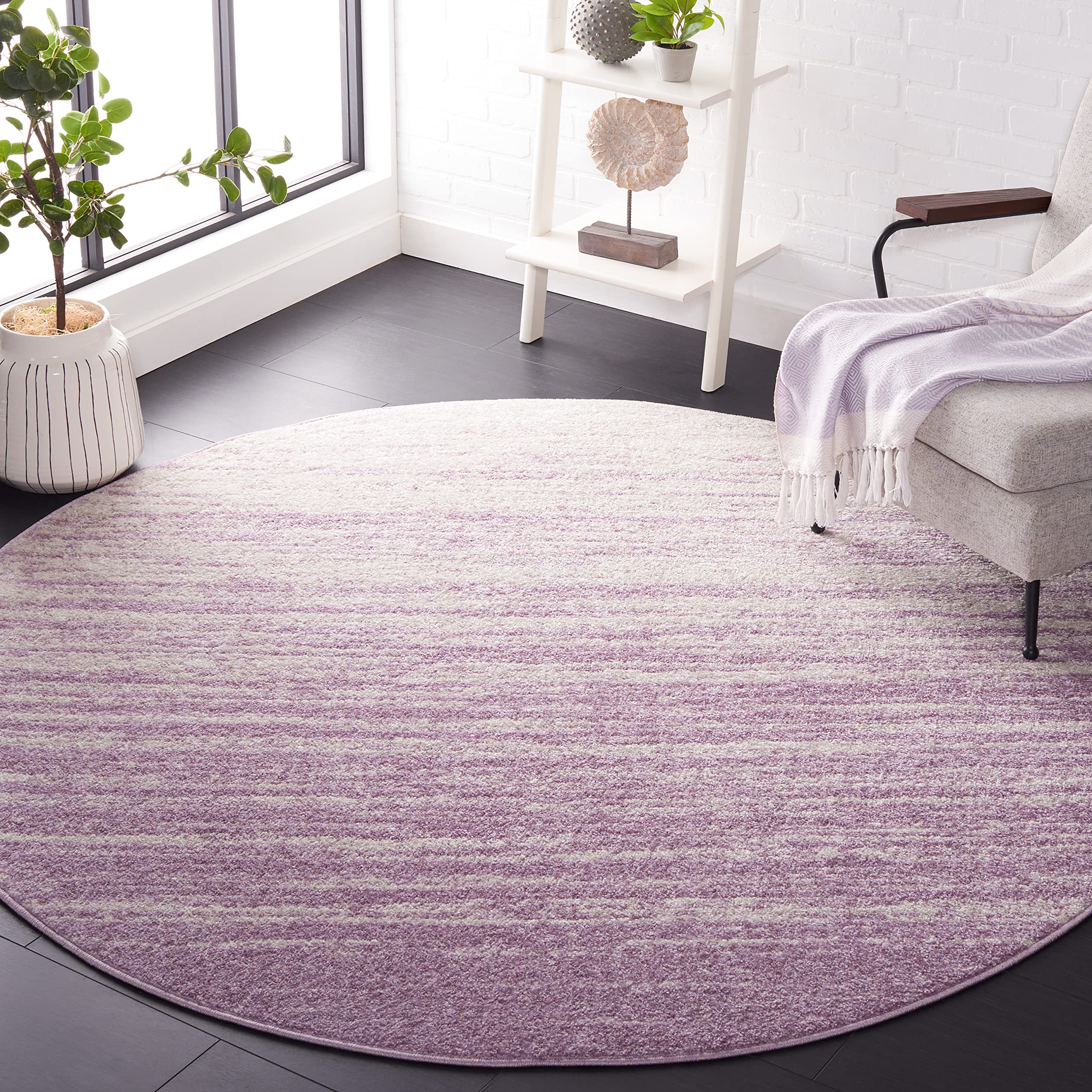 SAFAVIEH Area Rug 8x10 - Adirondack Collection - Large - Champagne & Cream, Modern Ombre Design, Non Shedding & Easy to Clean, Ideal for Living Room, Bedroom, Office, Dining Space (ADR113W)