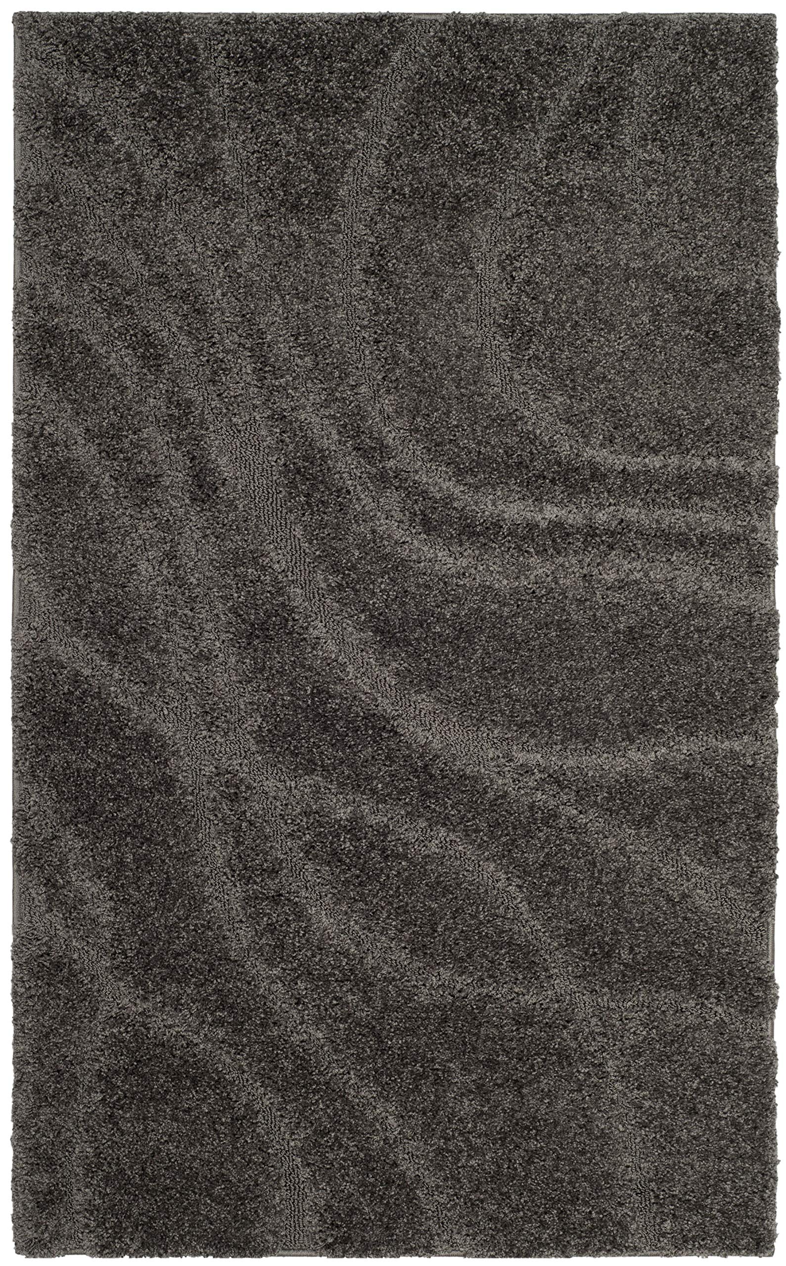 SAFAVIEH Florida Shag Collection Area Rug - 5'3" x 7'6", Cream & Beige, Non-Shedding & Easy Care, 1.2-inch Thick Ideal for High Traffic Areas in Living Room, Bedroom (SG471-1113)
